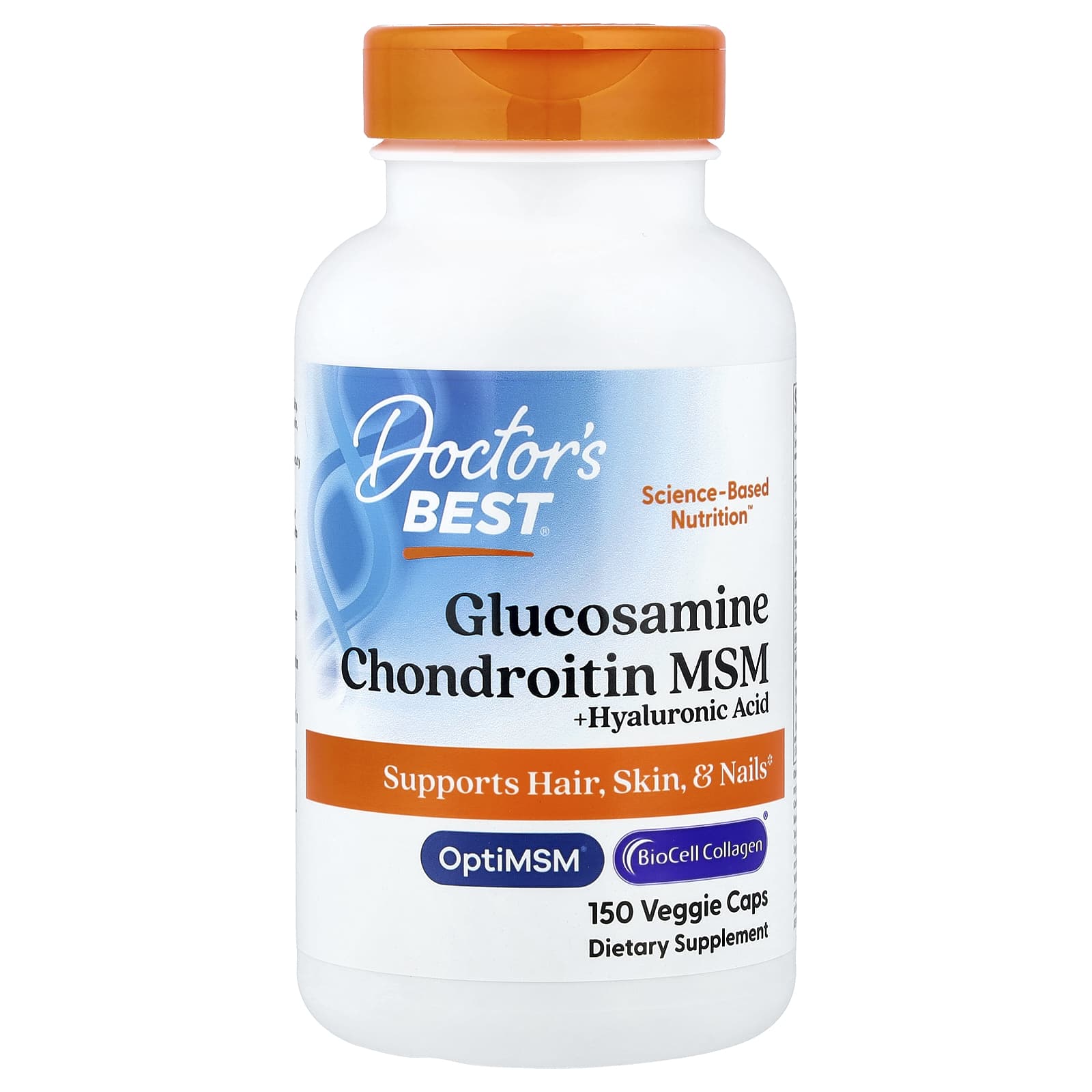 Doctor's Best Glucosamine Chondroitin MSM + Hyaluronic Acid – 150 gélules végétales — Tunisie