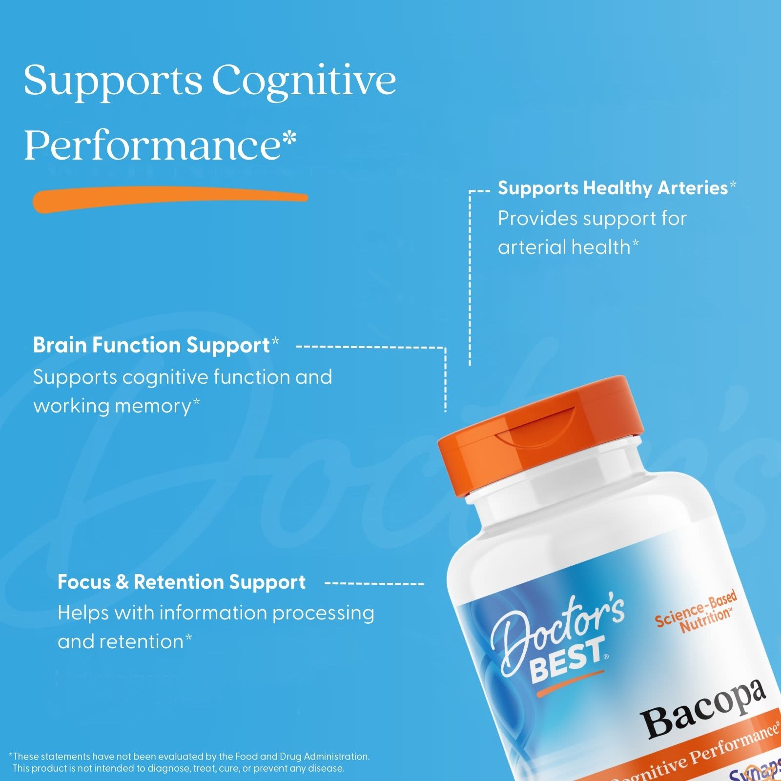 Doctor's Best Bacopa – 60 gélules végétales — étiquette 3