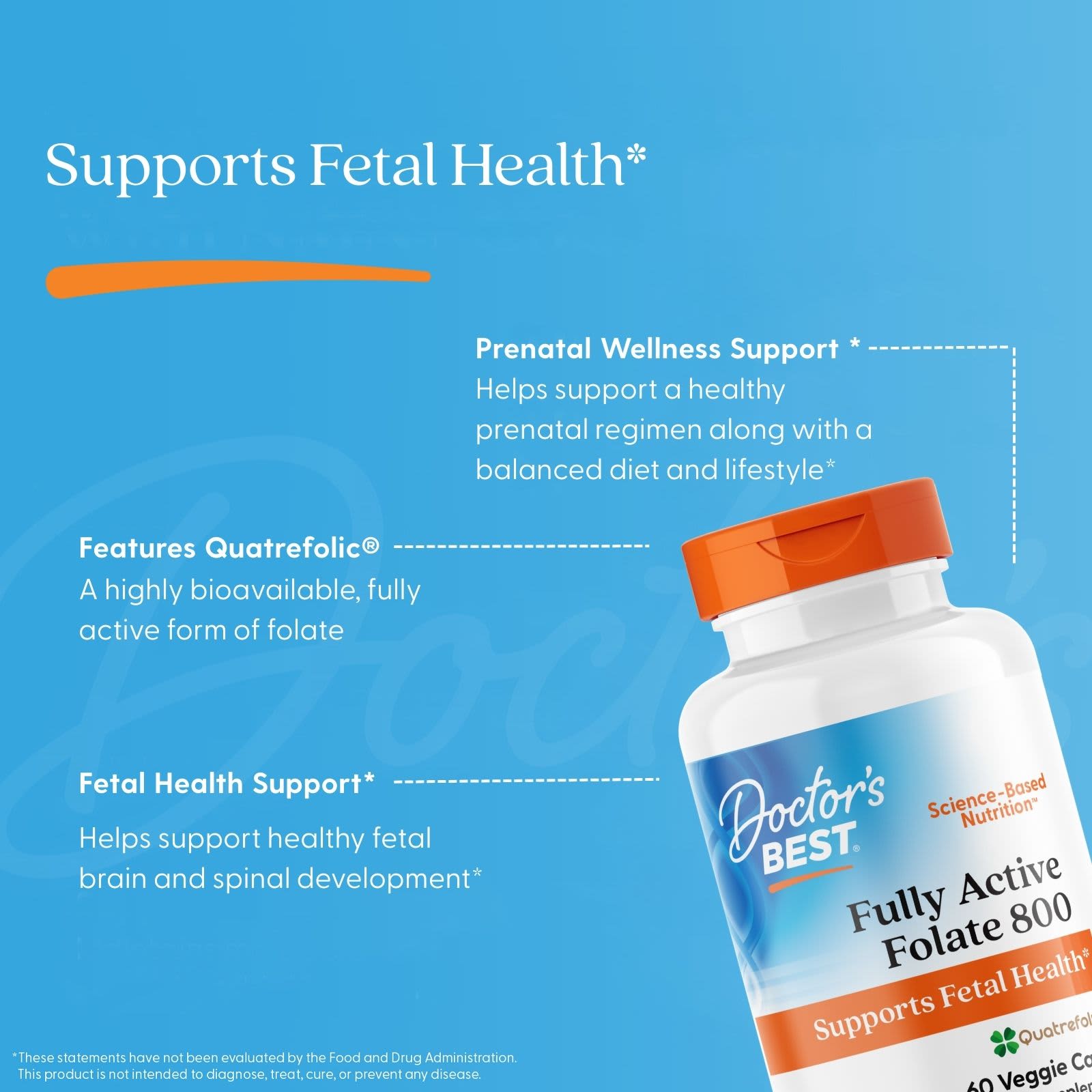 Doctor's Best Fully Active Folate 800 – 60 gélules végétales — étiquette 3
