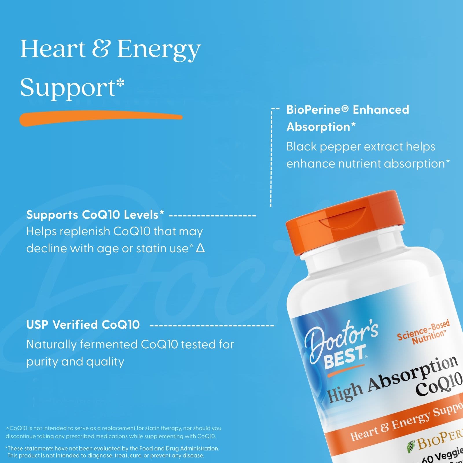 Doctor's Best High Absorption CoQ10 – 300 mg — étiquette 3