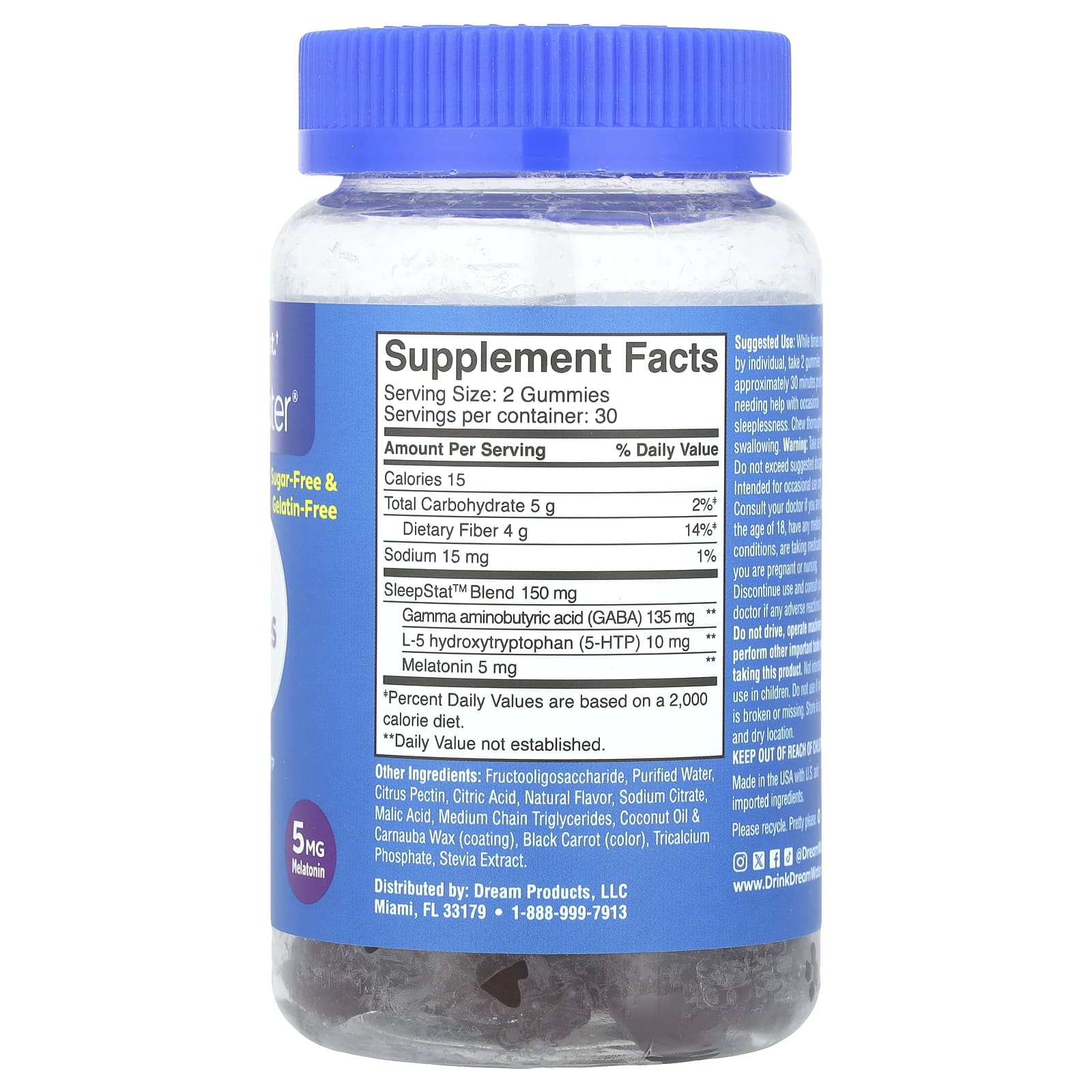 Dream Water Sleep Gummies – Snoozeberry – 60 gommes — photo 2 sur 2