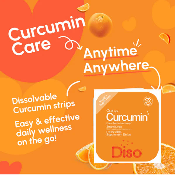Diso Curcumin, 30 Oral Strips – Orange — étiquette 3