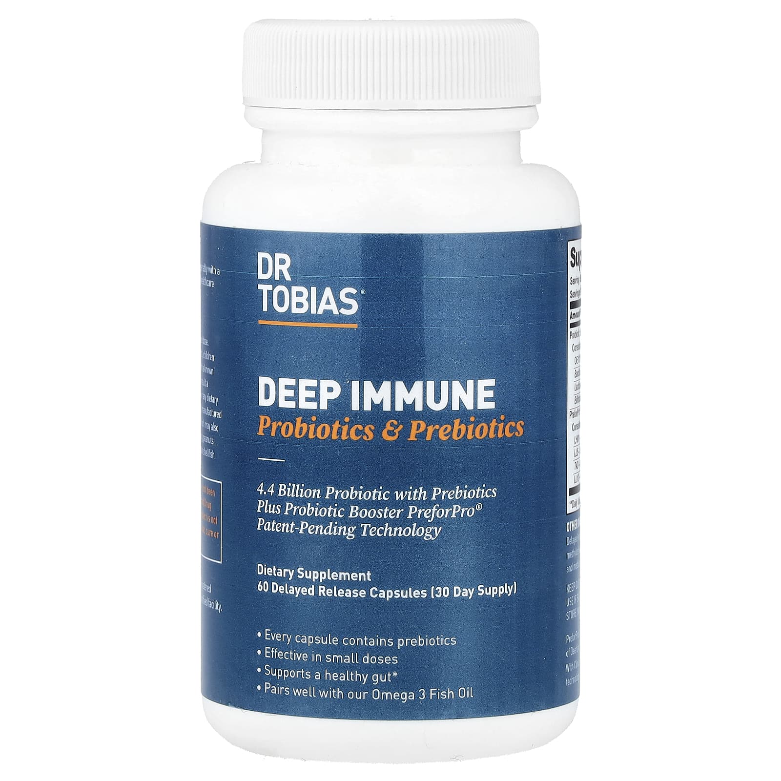 Dr. Tobias Deep Immune, Probiotics & Prebiotics, 60 Delayed Release Capsules — Tunisie