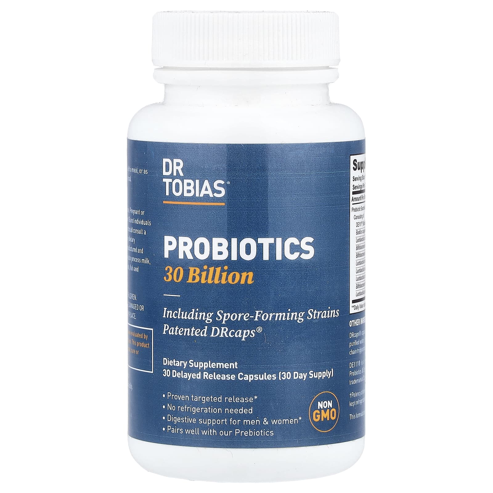 Dr. Tobias Probiotics 30 Billion, 30 Delayed Release Capsules — Tunisie