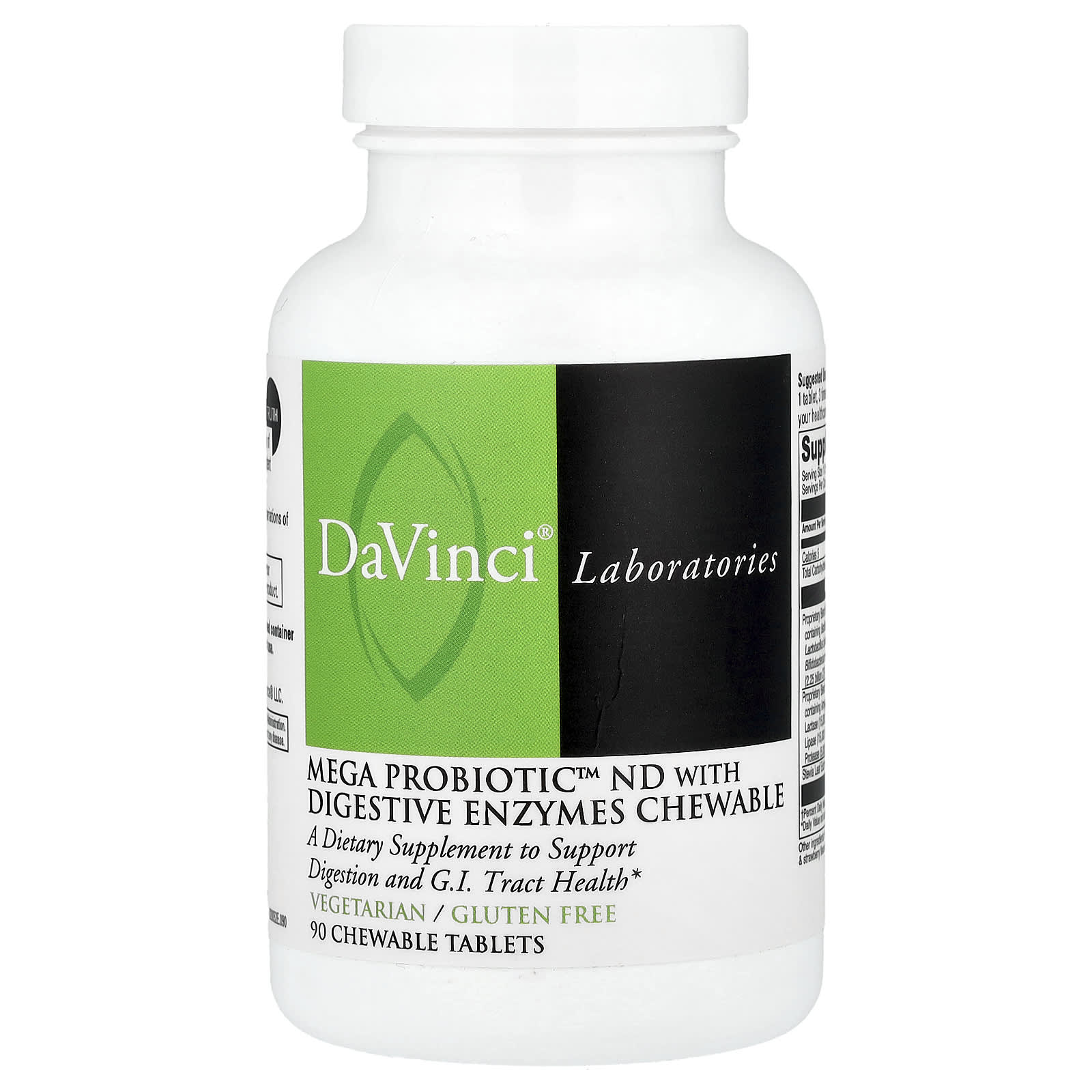 DaVinci Laboratories Mega Probiotic ND with Digestive Enzymes Chewable, 90 Chewable Tablets — Tunisie