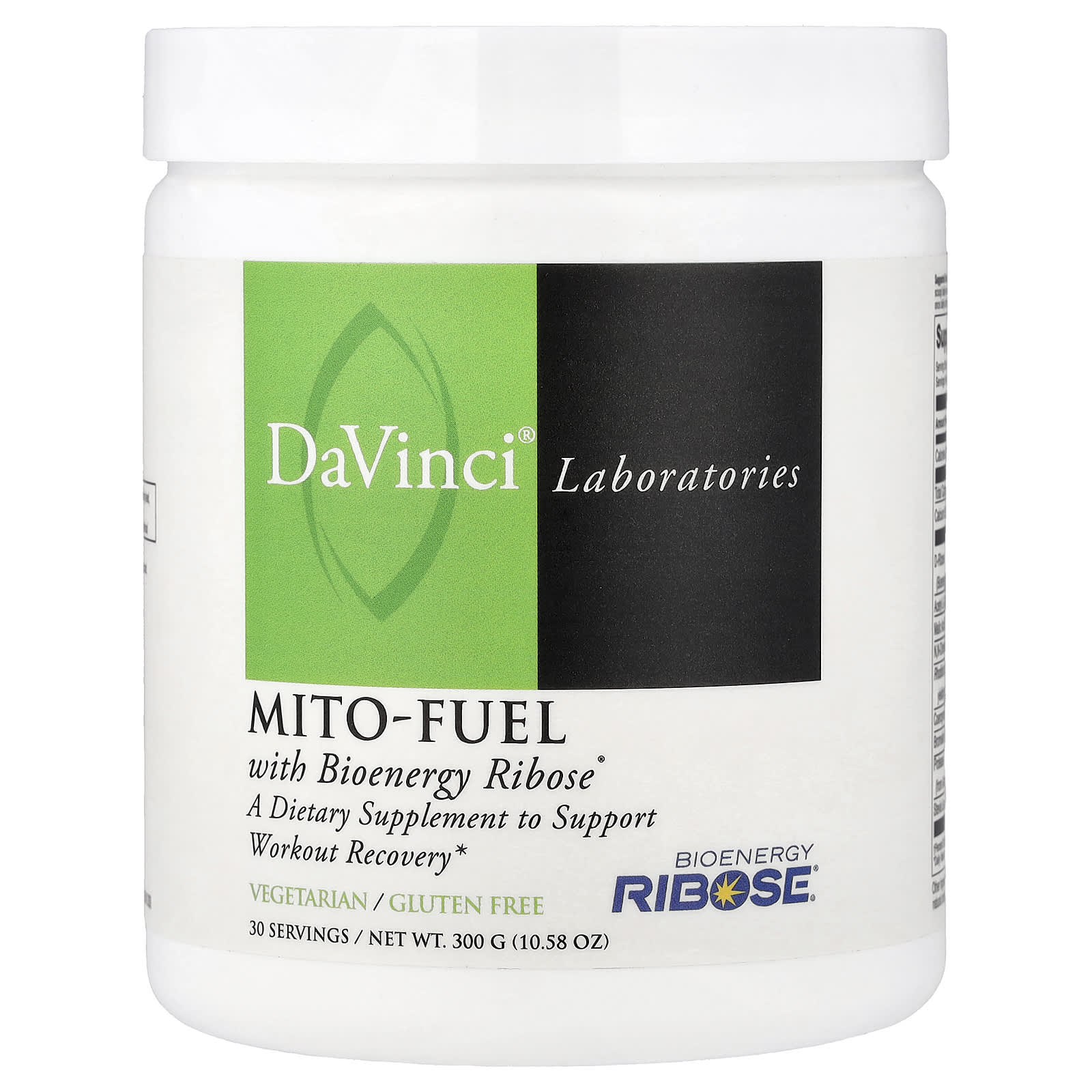 DaVinci Laboratories Mito-Fuel with Bioenergy Ribose – 300 g — Tunisie