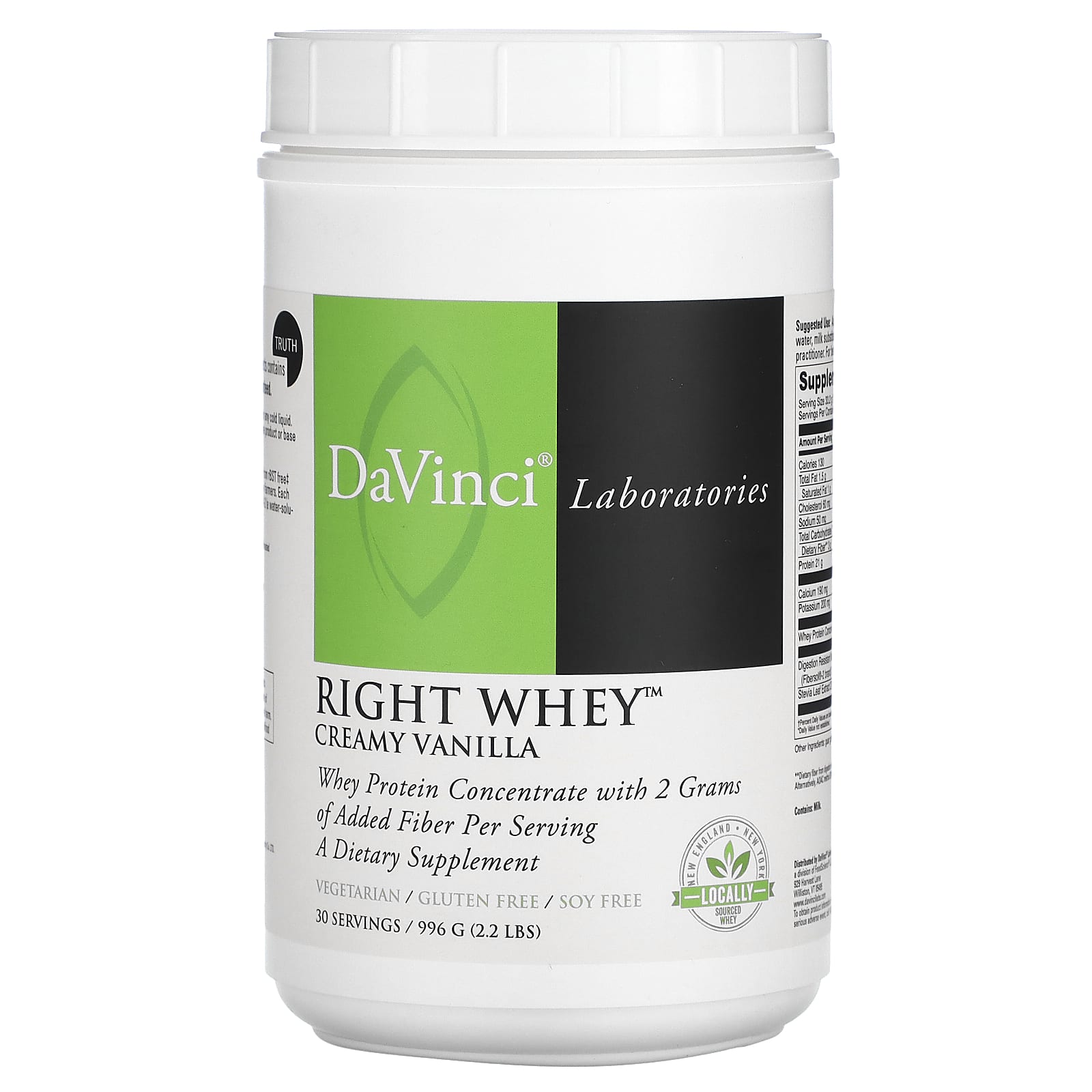 DaVinci Laboratories Right Whey – Creamy Vanilla – 996 g — Tunisie