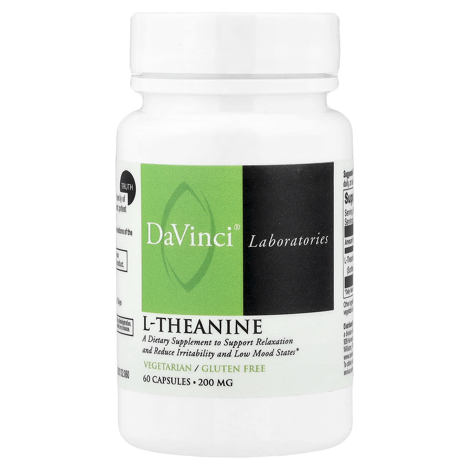 DaVinci Laboratories L-Theanine – 60 gélules — Tunisie