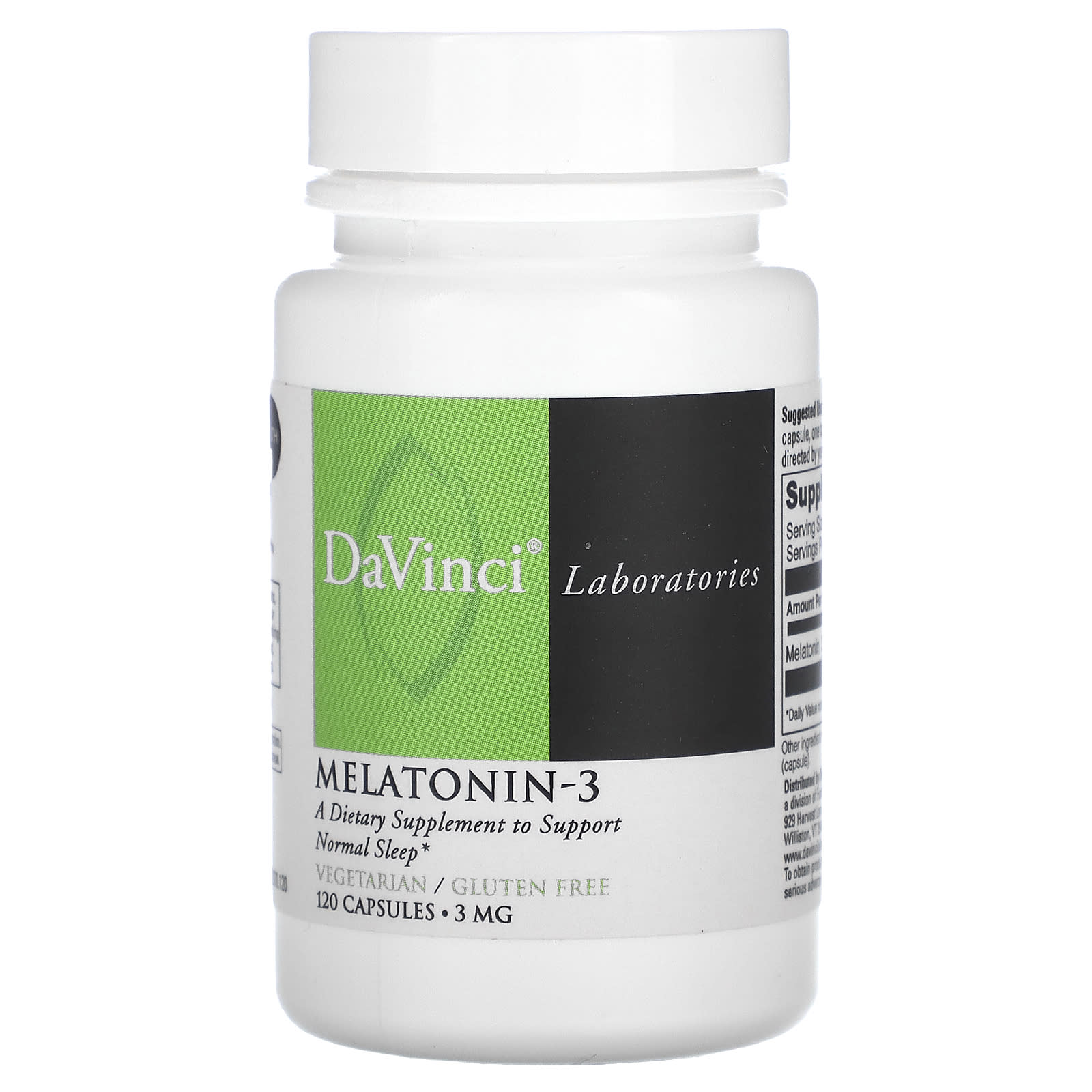 DaVinci Laboratories Melatonin-3 – 120 gélules — Tunisie