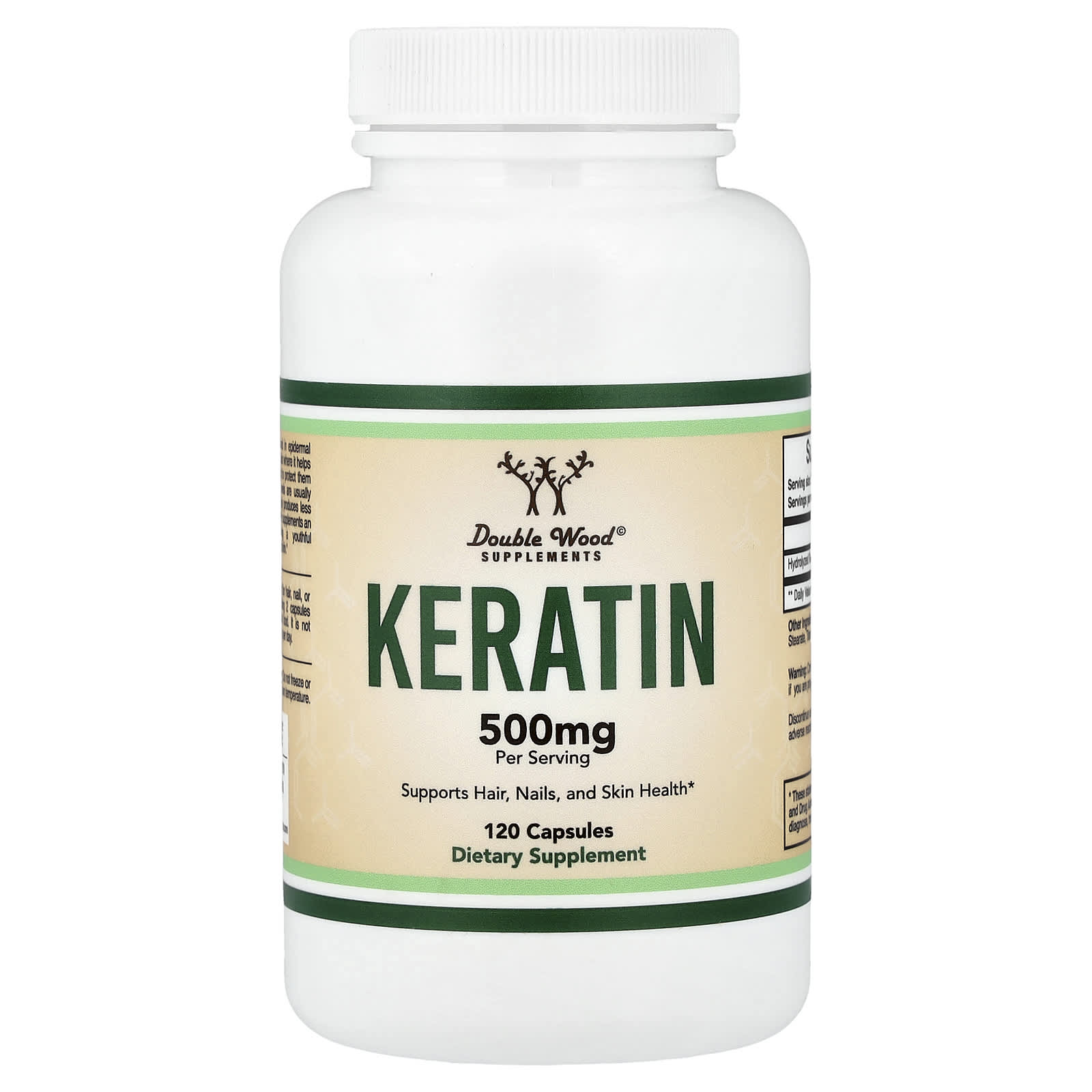 Double Wood Supplements Keratin – 120 gélules — Tunisie