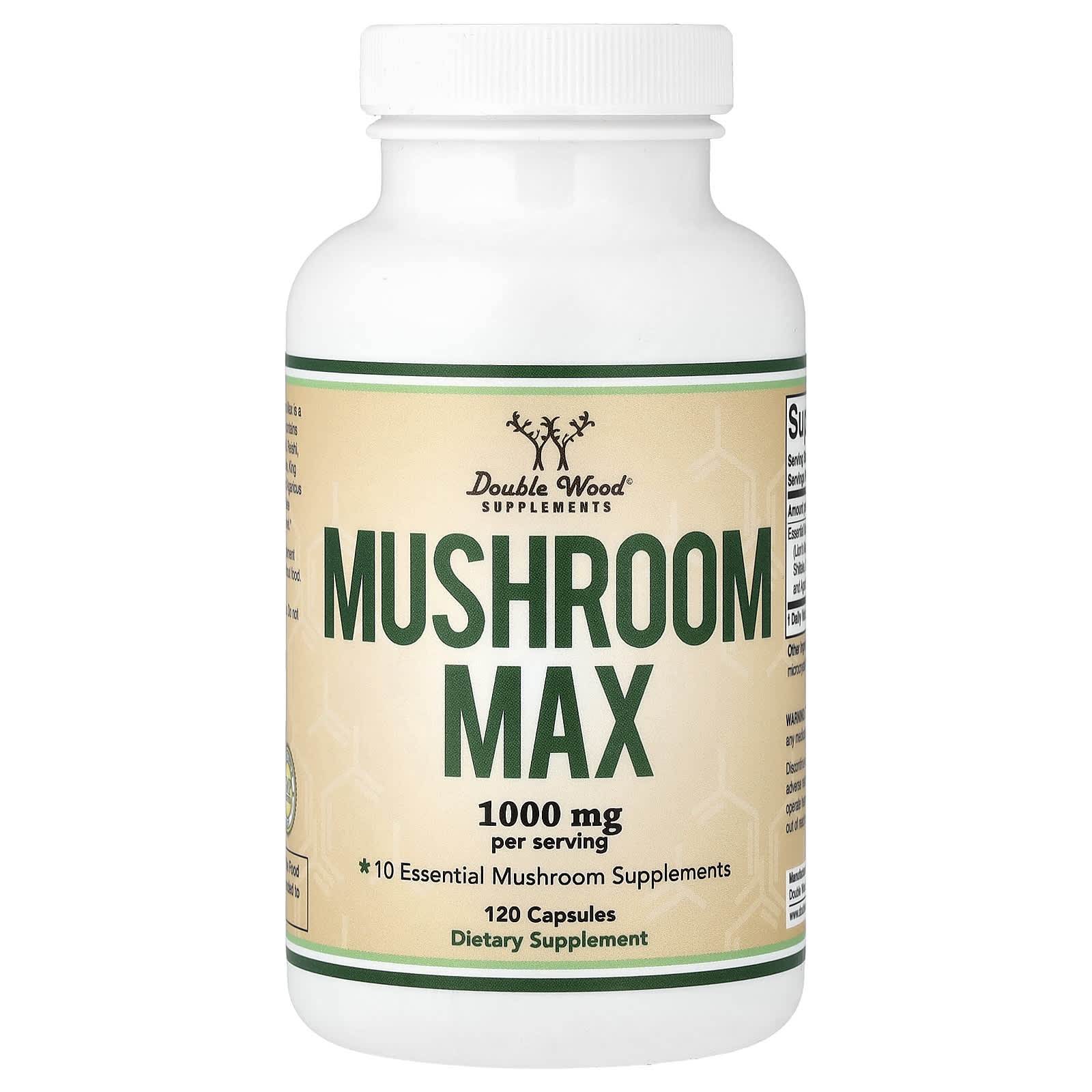 Double Wood Supplements Mushroom Max – 120 gélules — Tunisie