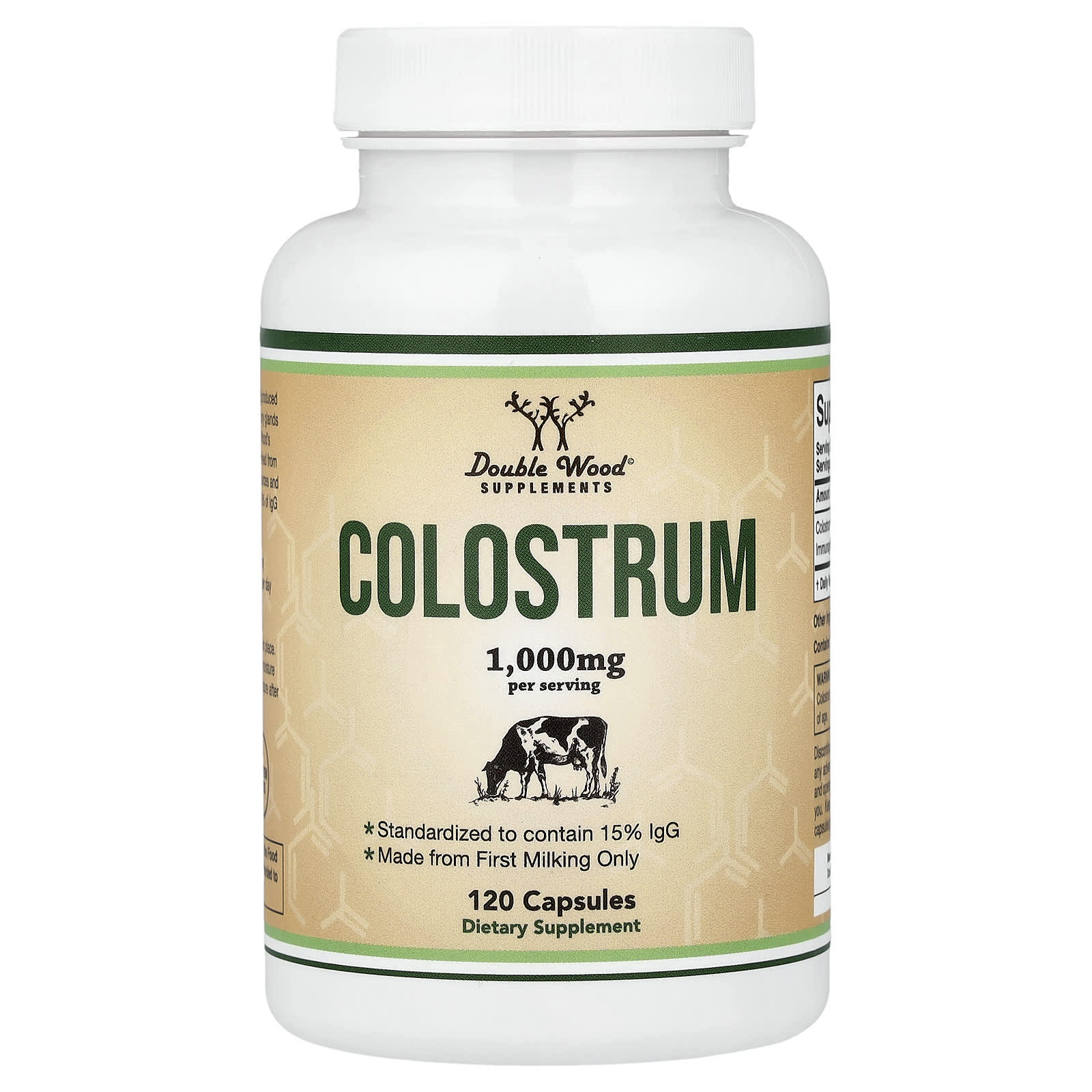 Double Wood Supplements Colostrum – 120 gélules — Tunisie