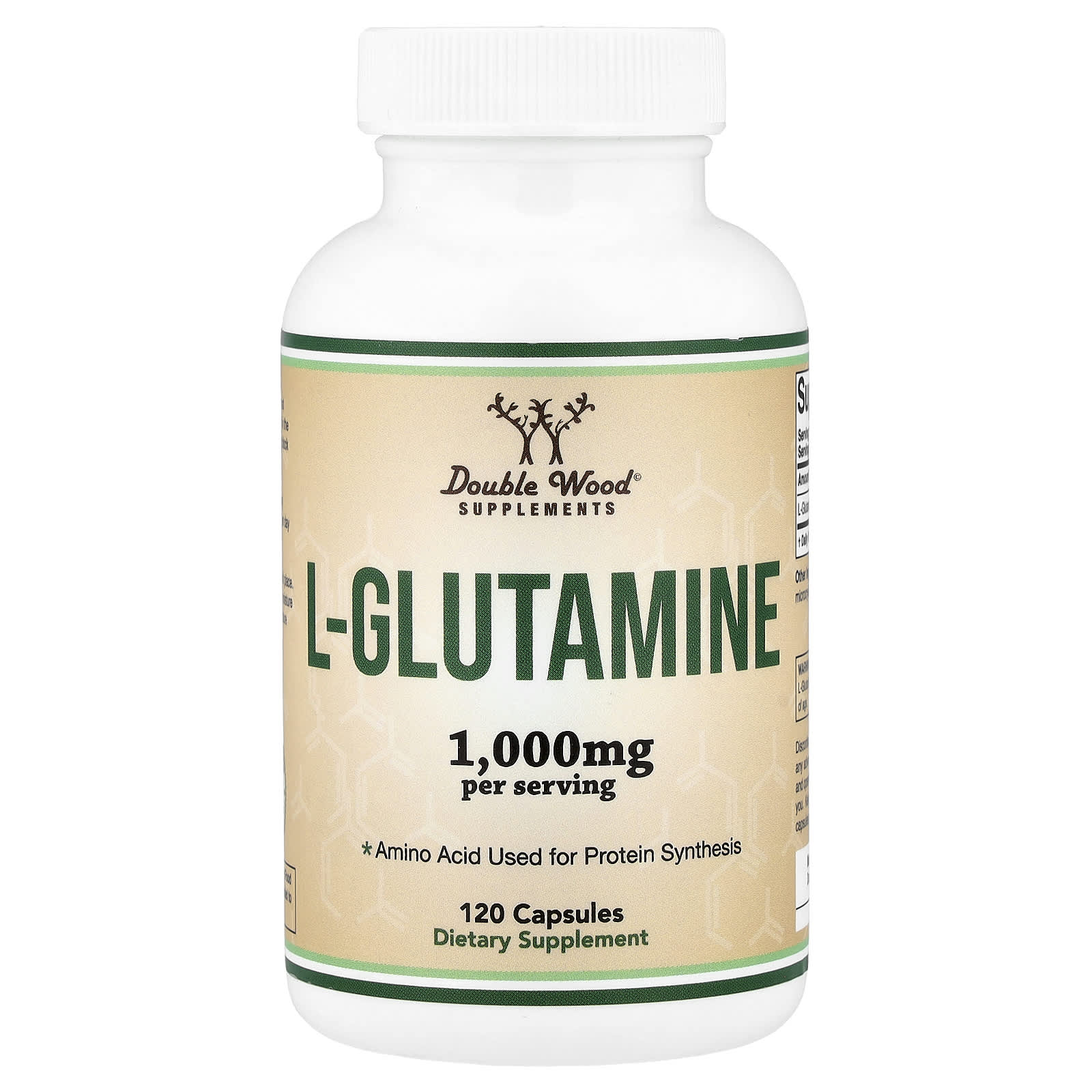 Double Wood Supplements L-Glutamine – 120 gélules — Tunisie