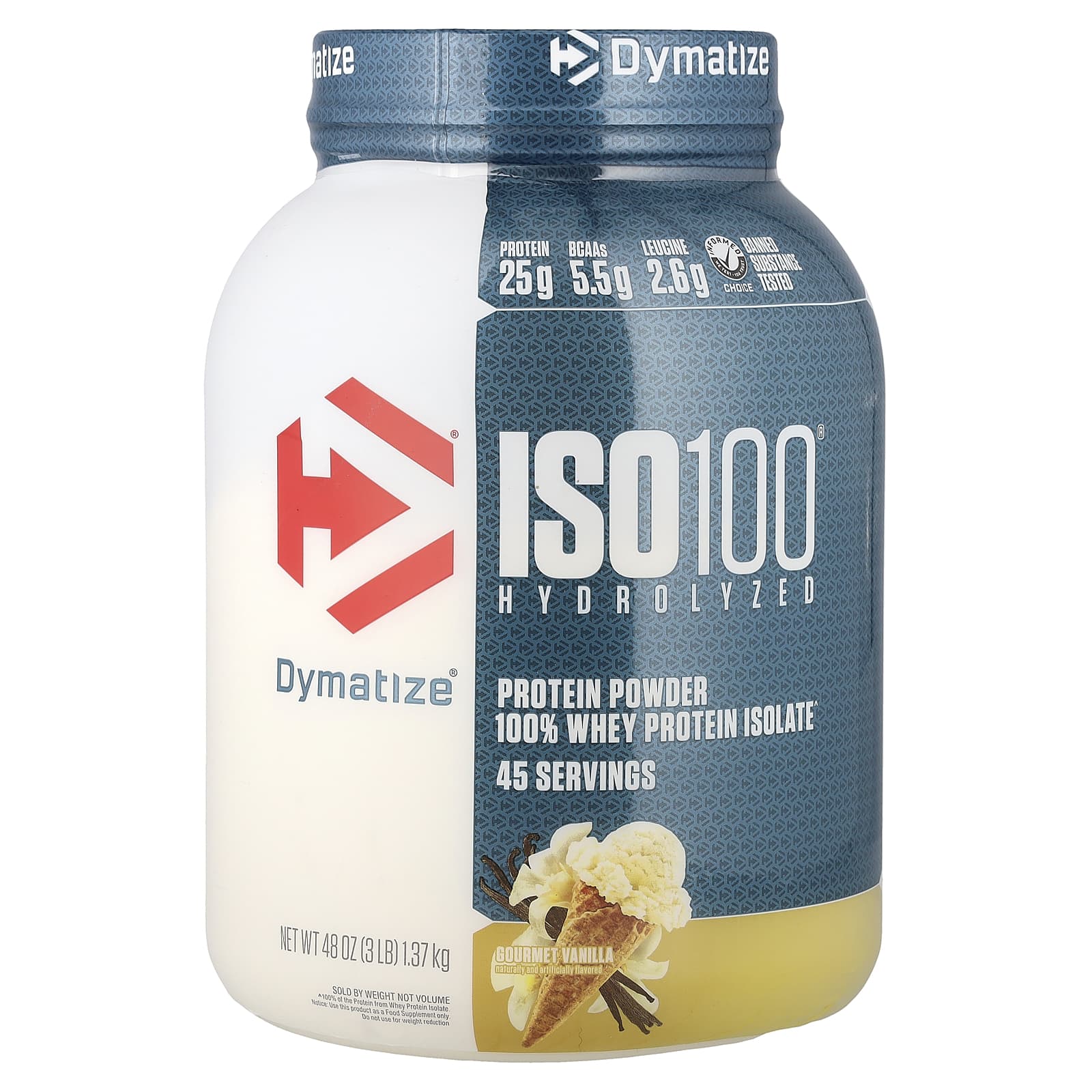Dymatize ISO100 Hydrolyzed – Gourmet Vanilla – 1,37 kg — Tunisie
