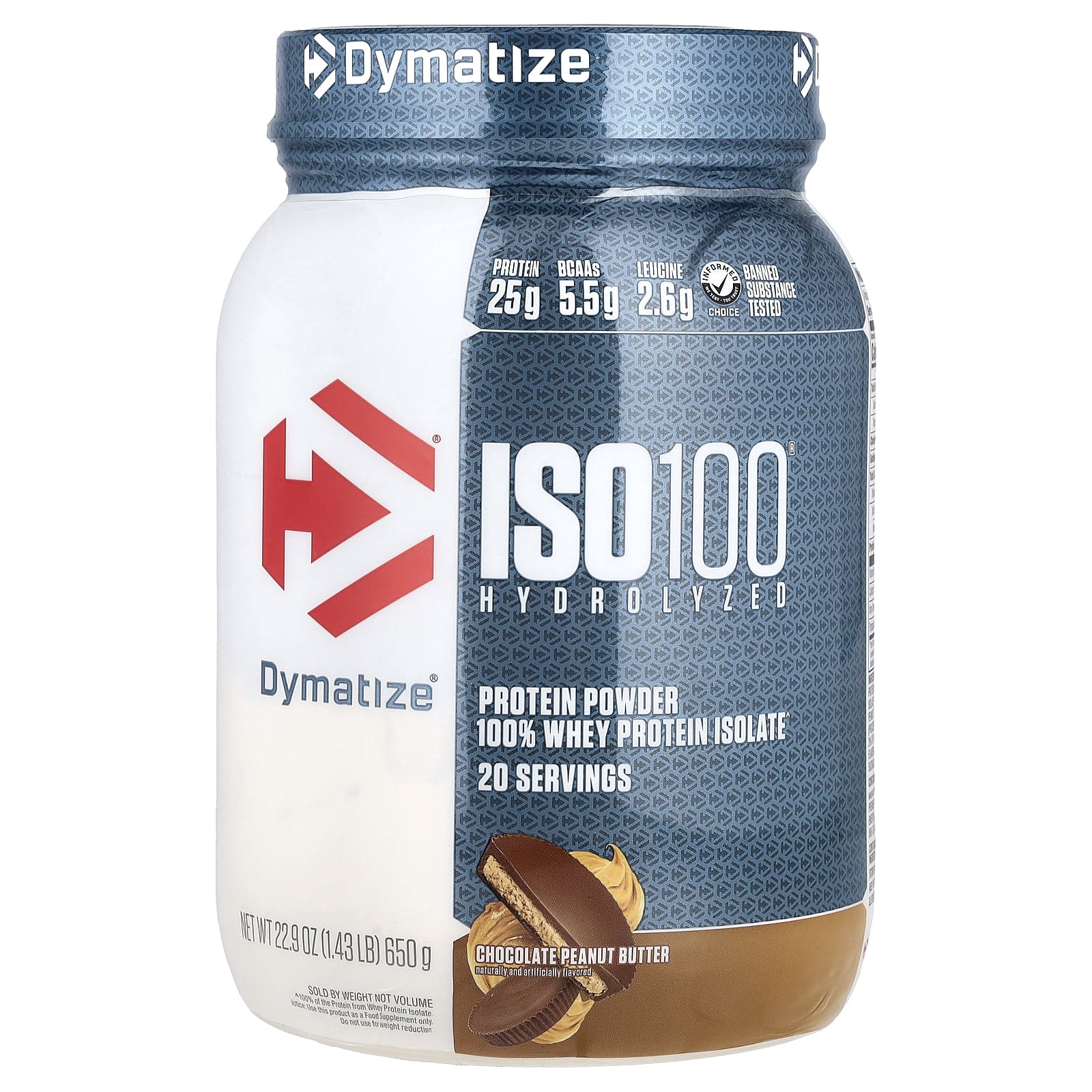 Dymatize ISO100 Hydrolyzed – Chocolate Peanut Butter – 650 g — Tunisie