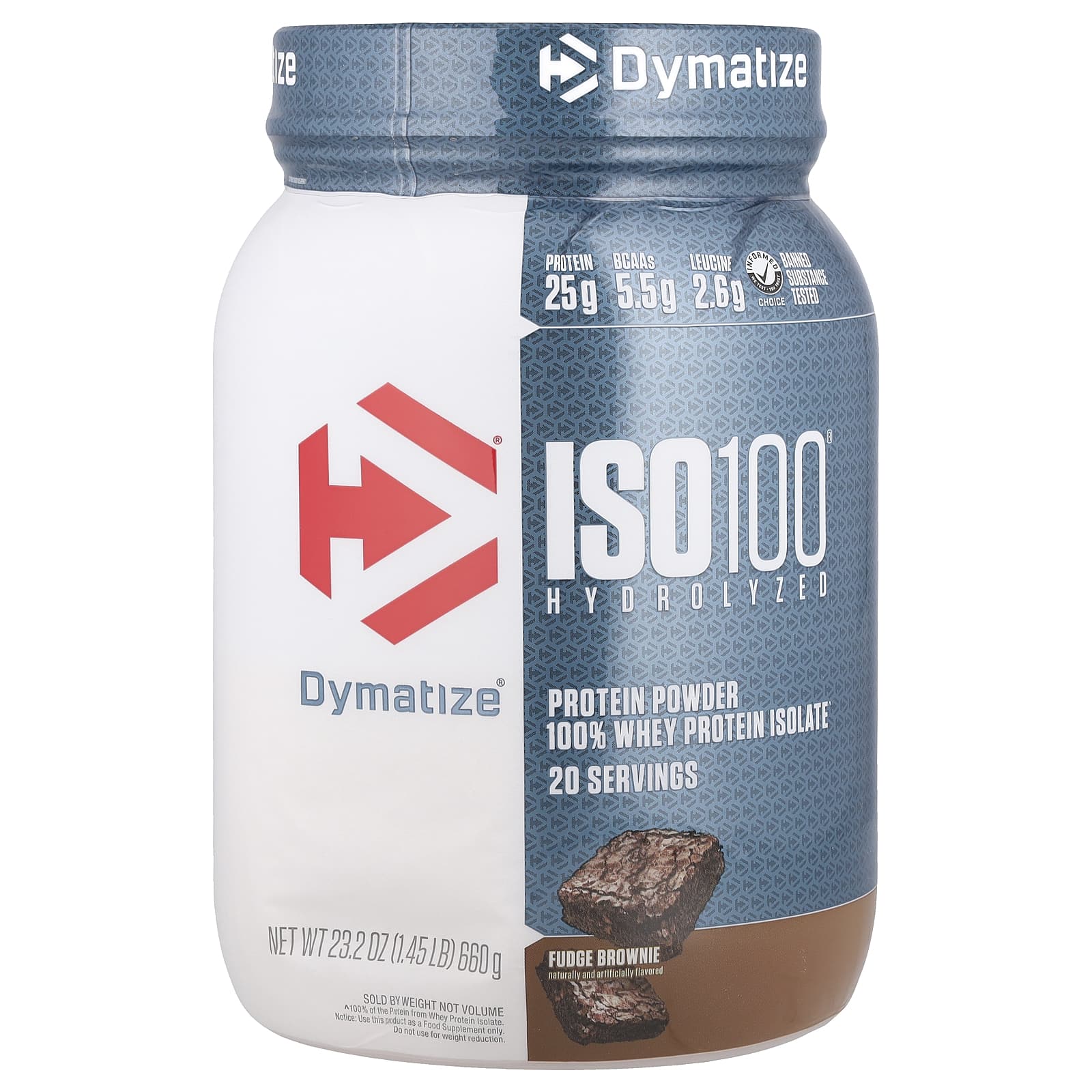 Dymatize ISO100 Hydrolyzed – Fudge Brownie – 660 g — Tunisie