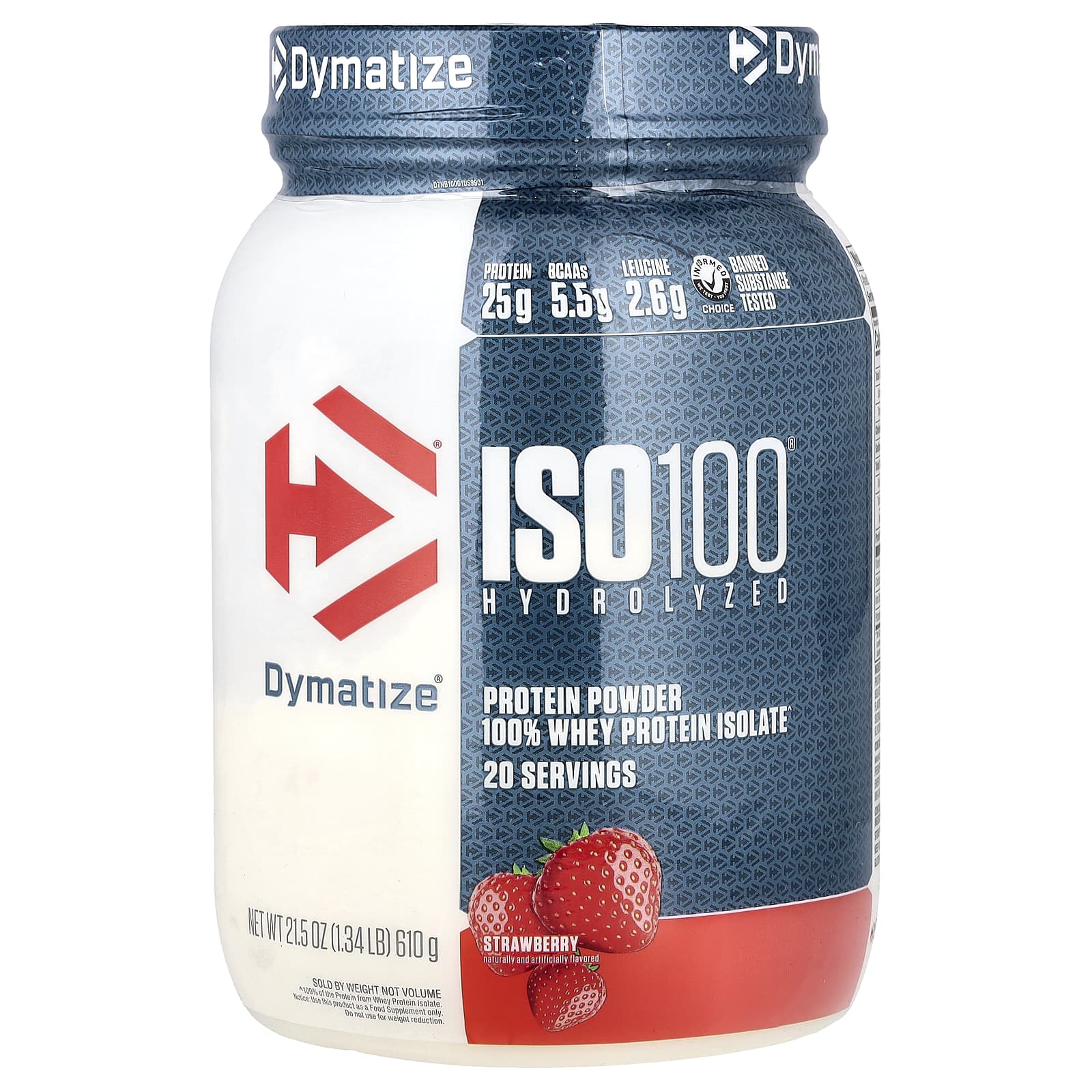 Dymatize ISO100 Hydrolyzed – Strawberry – 610 g — Tunisie