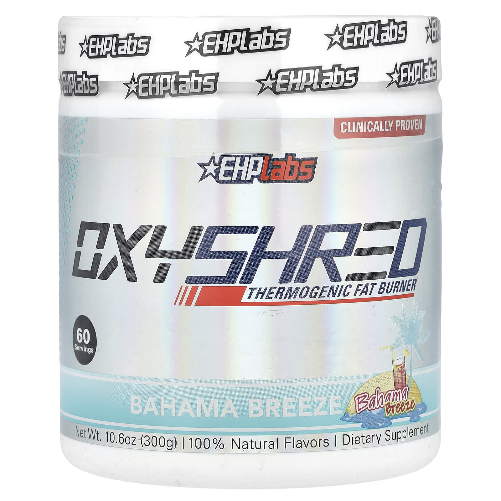 EHPlabs OxyShred, Thermogenic Fat Burner, Bahama Breeze – 300 g — Tunisie