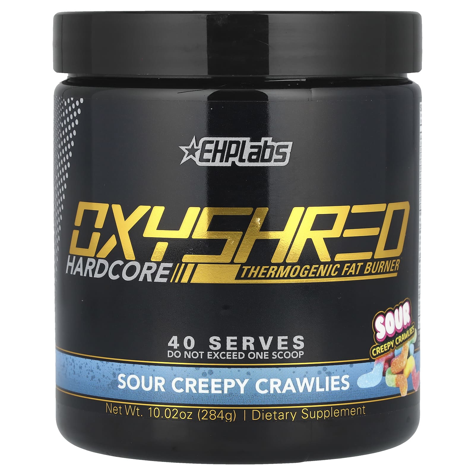 EHPlabs OxyShred Hardcore, Thermogenic Fat Burner, Sour Creepy Crawlies – 284 g — Tunisie