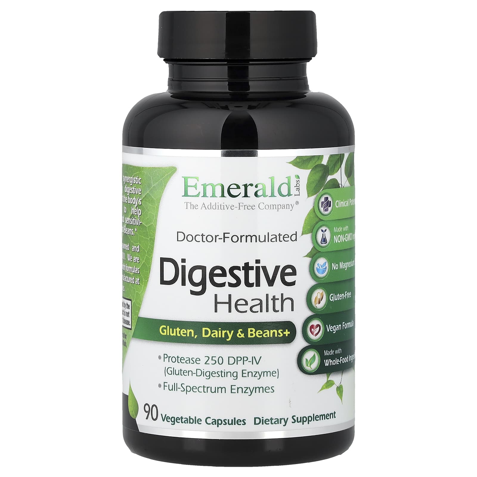 Emerald Laboratories Digestive Health, Gluten, Dairy & Beans+, 90 Vegetable Caps — Tunisie