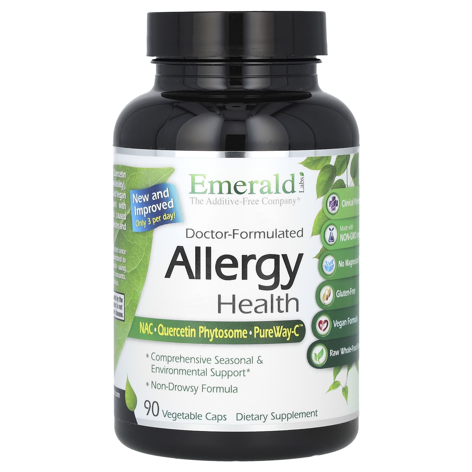 Emerald Laboratories Allergy Health, 90 Vegetable Caps — Tunisie