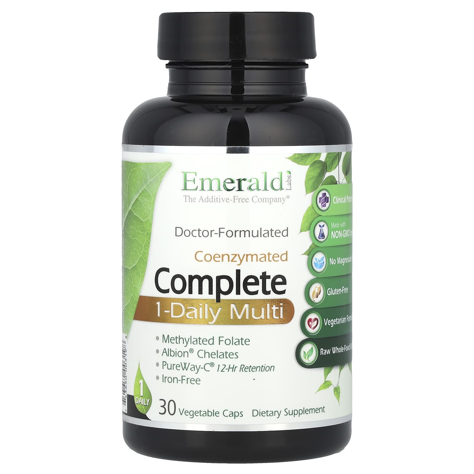 Emerald Laboratories Coenzymated Complete 1-Daily Multi, 30 Vegetable Caps — Tunisie