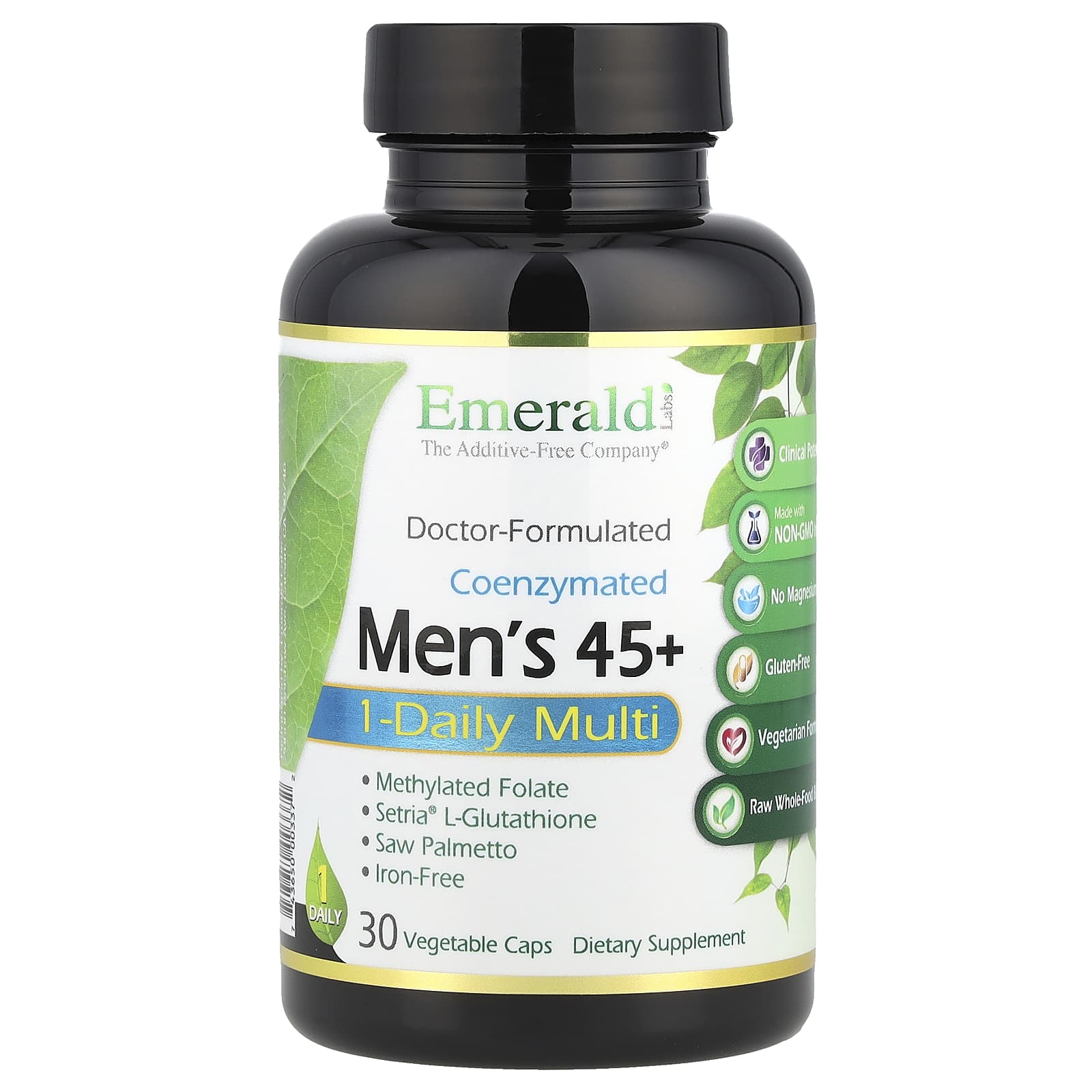 Emerald Laboratories Coenzymated Men's 45+ 1-Daily Multi, 30 Vegetable Caps — Tunisie