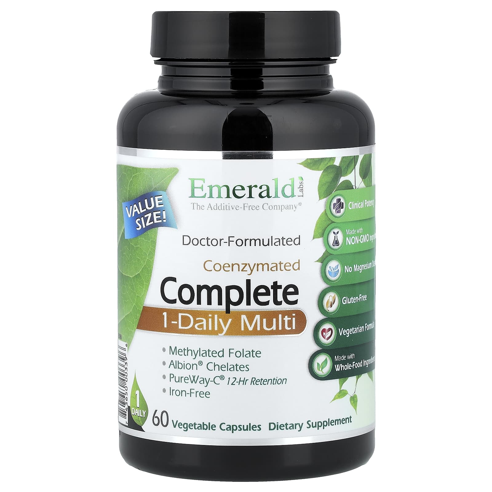 Emerald Laboratories Coenzymated Complete 1-Daily Multi, 60 Vegetable Caps — Tunisie