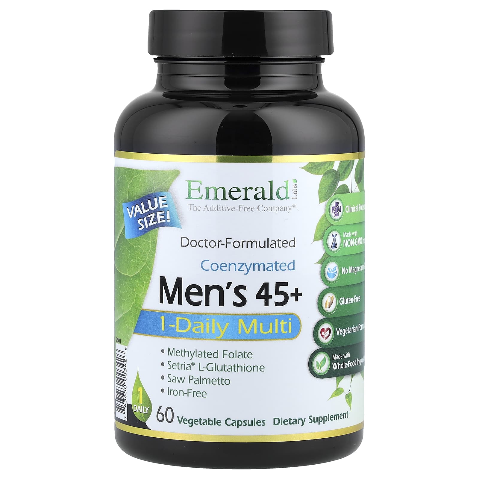 Emerald Laboratories Coenzymated Men's 45+ 1-Daily Multi, 60 Vegetable Capsules — Tunisie