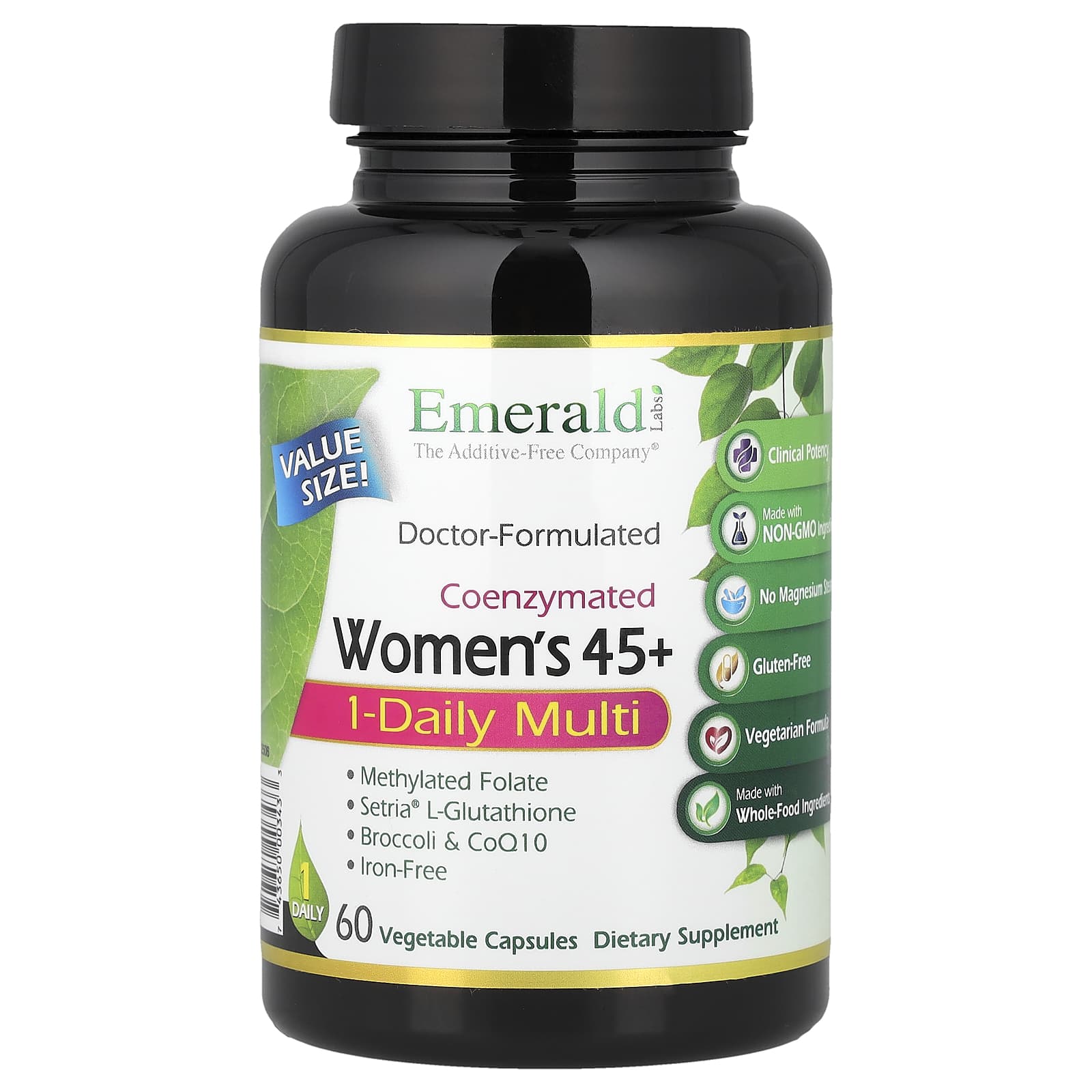 Emerald Laboratories Coenzymated Women's 45+ 1-Daily Multi, 60 Vegetable Capsules — Tunisie