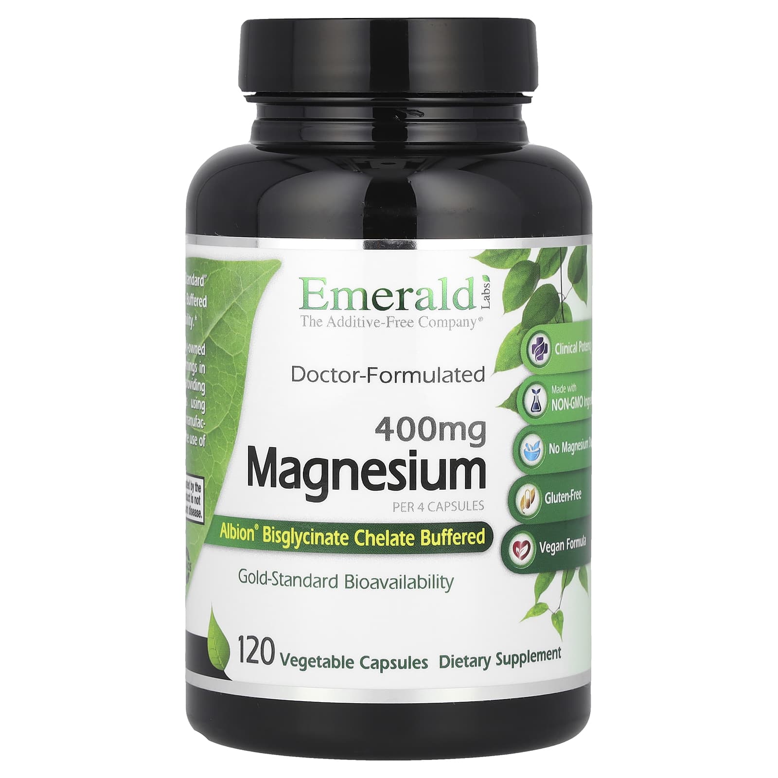Emerald Laboratories Magnesium, 120 Vegetable Capsules (100 mg per Capsule) — Tunisie