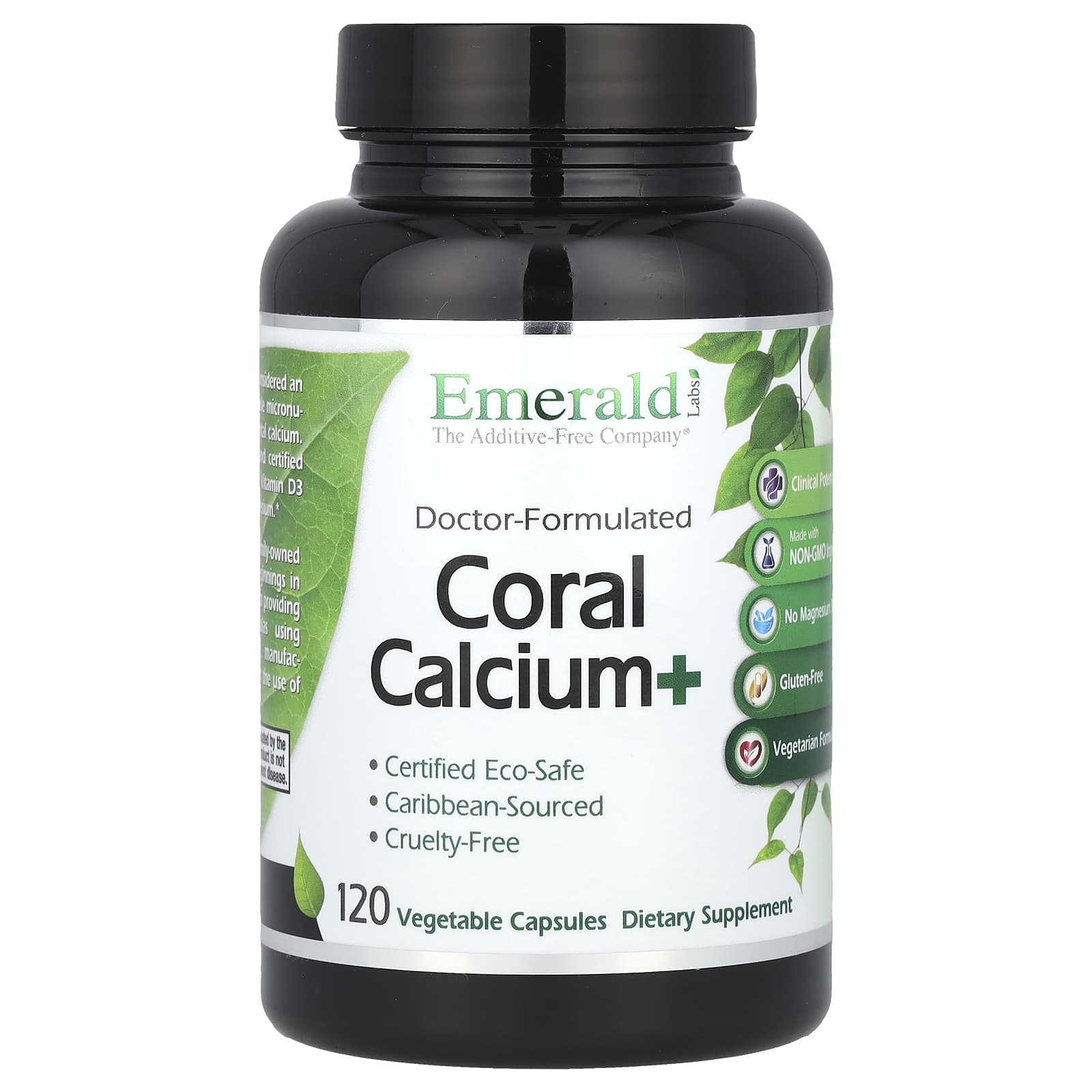 Emerald Laboratories Coral Calcium+, 120 Vegetable Capsules — Tunisie