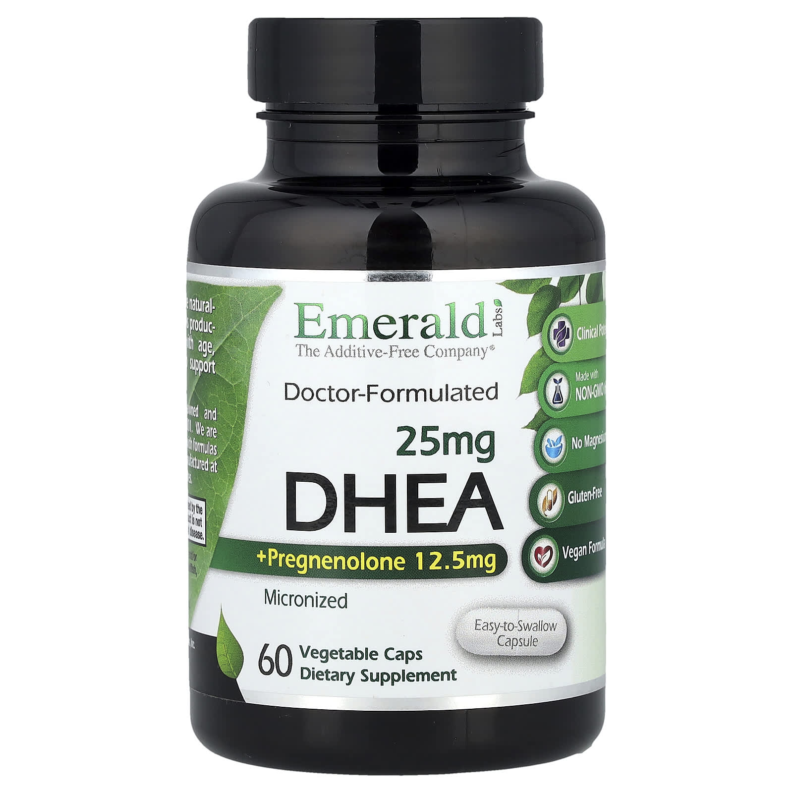 Emerald Laboratories DHEA + Pregnenolone, 60 Vegetable Caps — Tunisie