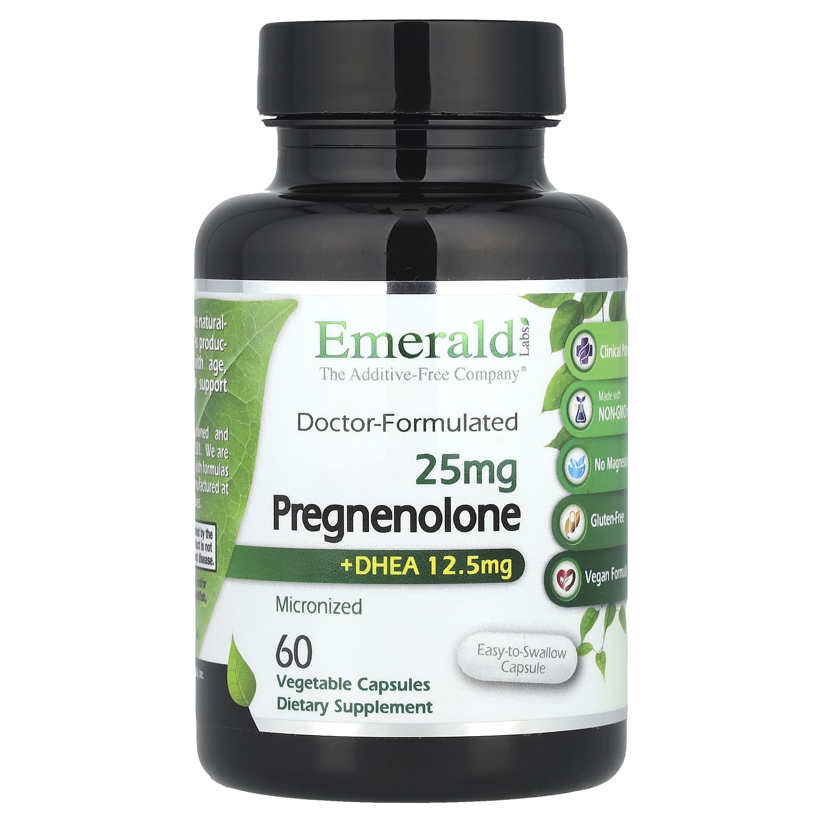 Emerald Laboratories Pregnenolone + DHEA, 60 Vegetable Capsules — Tunisie