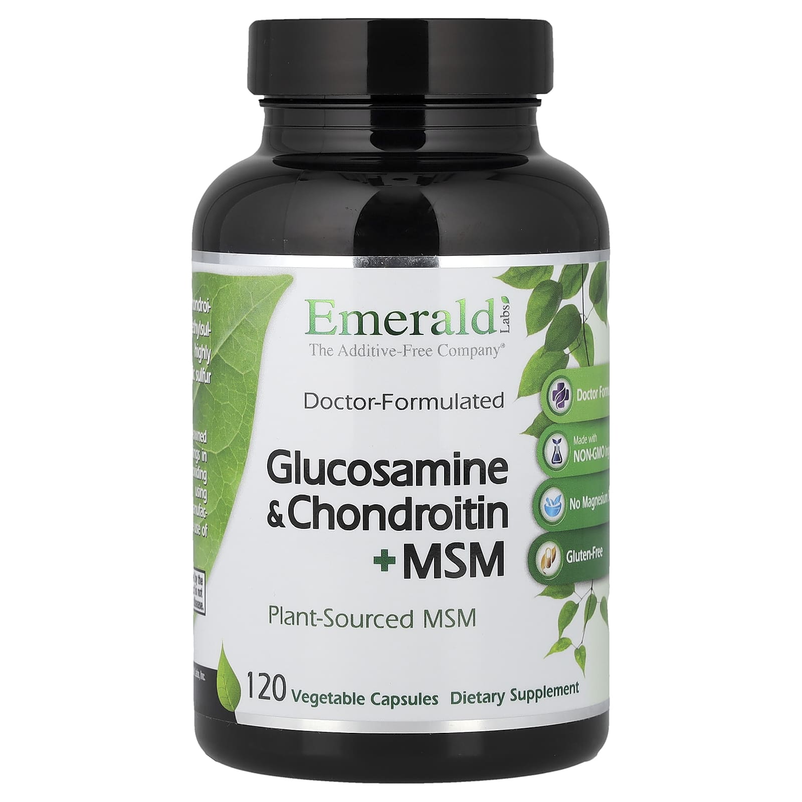 Emerald Laboratories Glucosamine & Chondroitin + MSM, 120 Vegetable Capsules — Tunisie