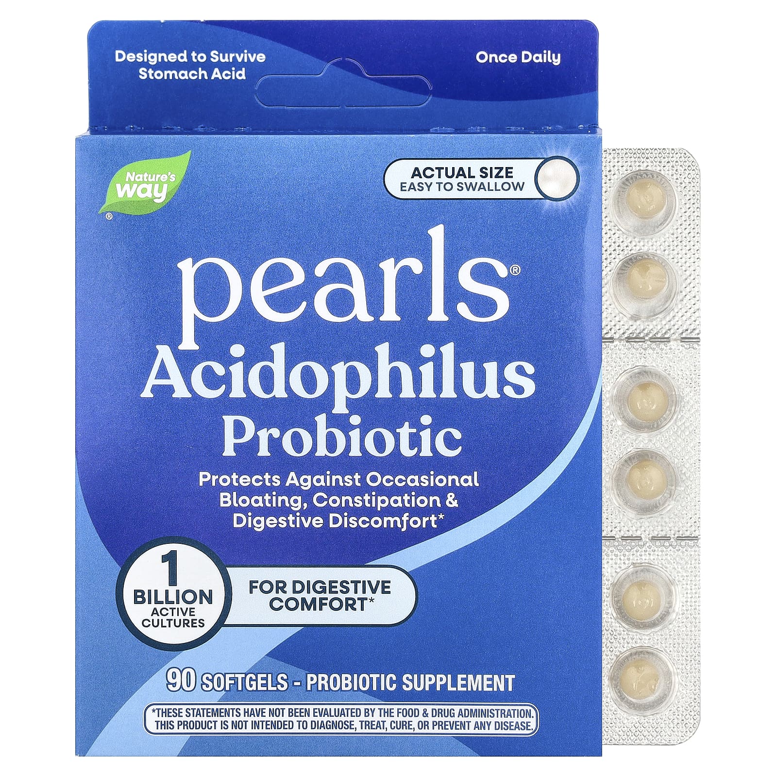 Nature's Way Pearls, Acidophilus Probiotic – 90 capsules molles — Tunisie