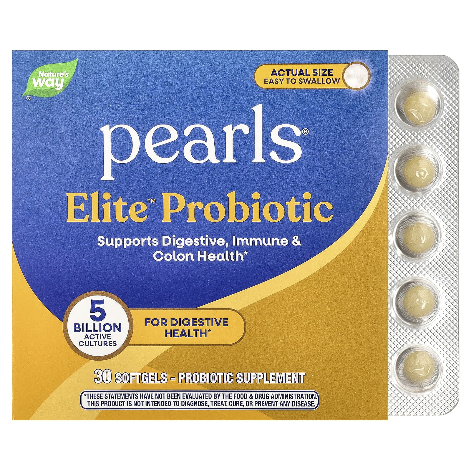 Nature's Way Pearls Elite Probiotic – 30 capsules molles — Tunisie