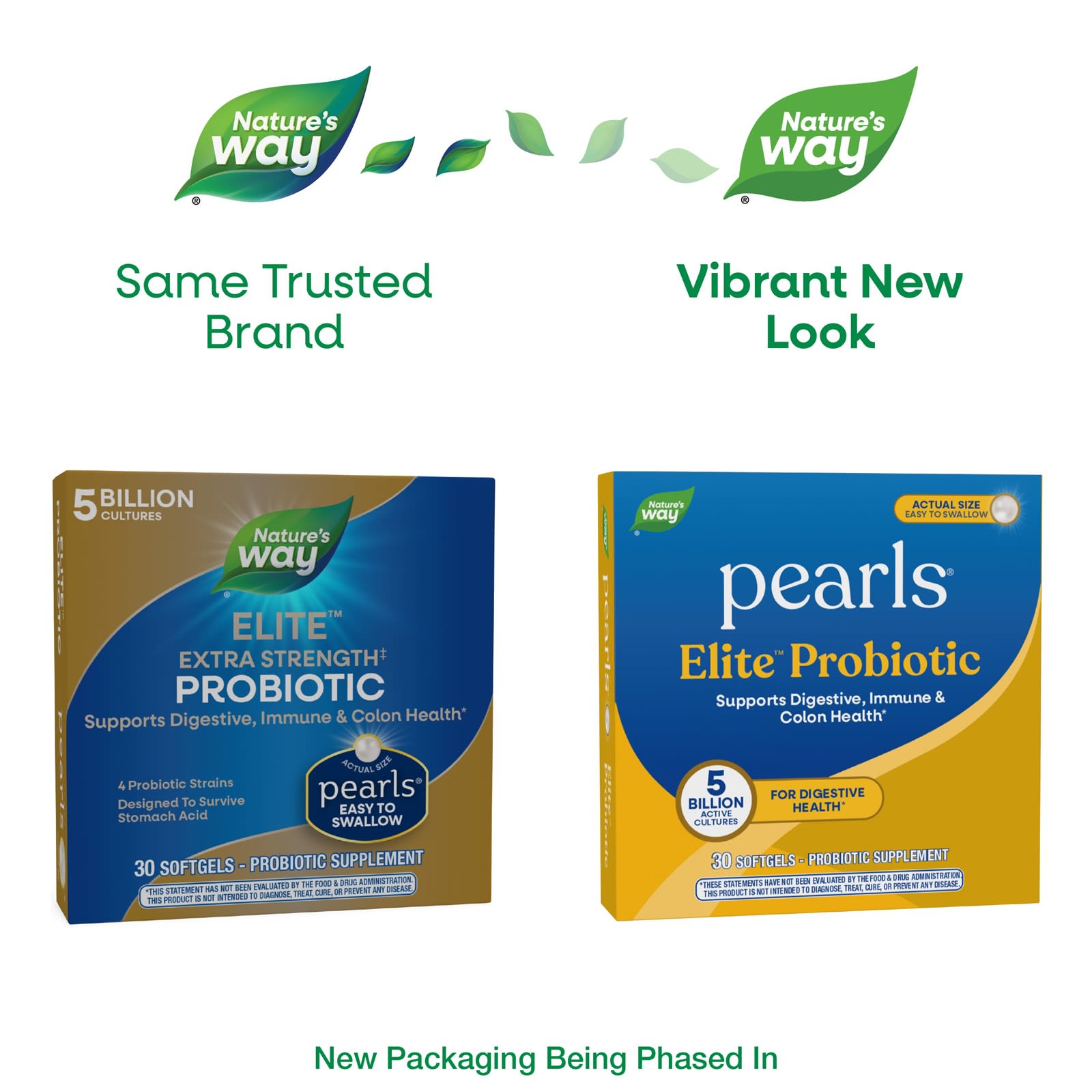 Nature's Way Pearls Elite Probiotic – 30 capsules molles — étiquette 1