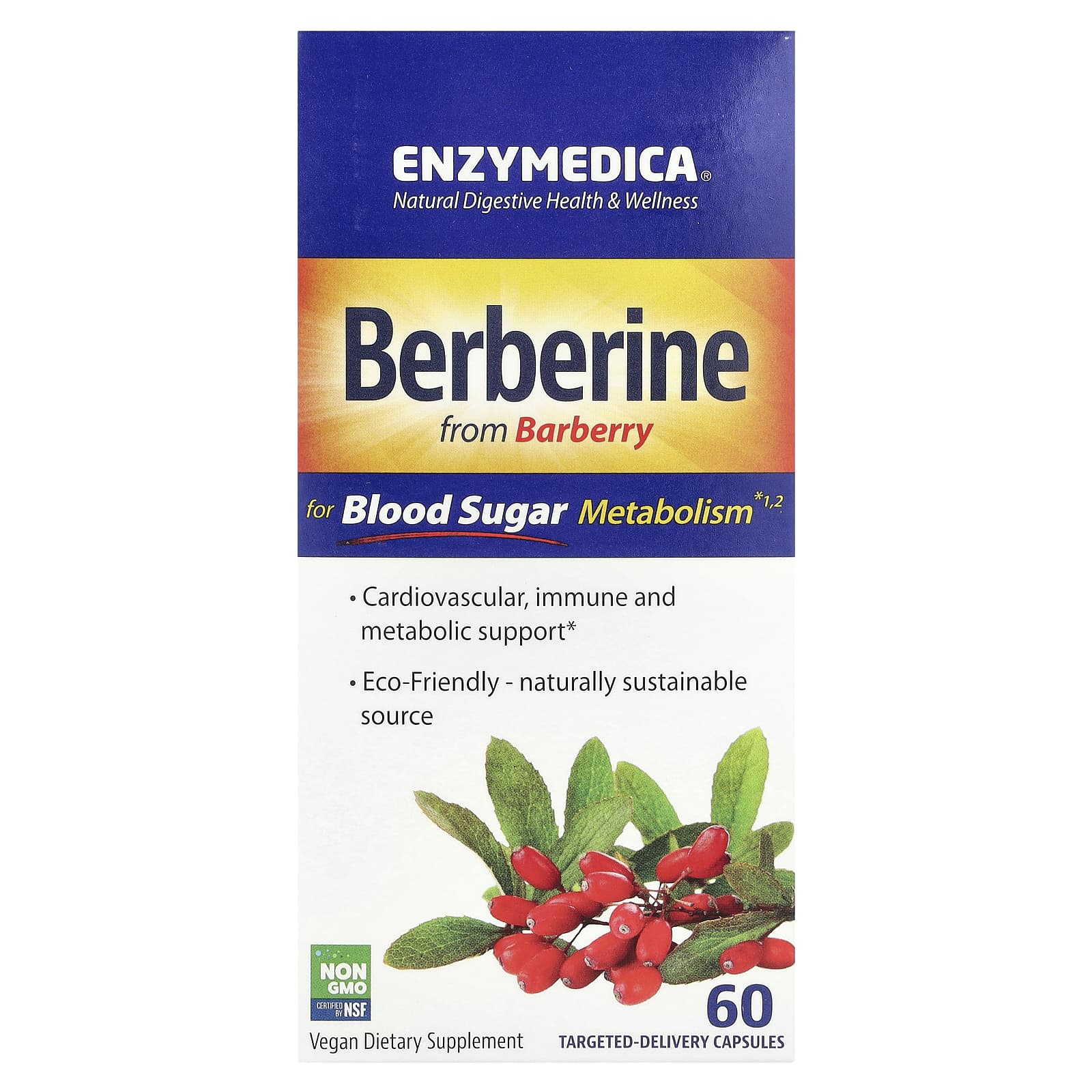 Enzymedica Berberine, 60 Targeted-Delivery Capsules — Tunisie