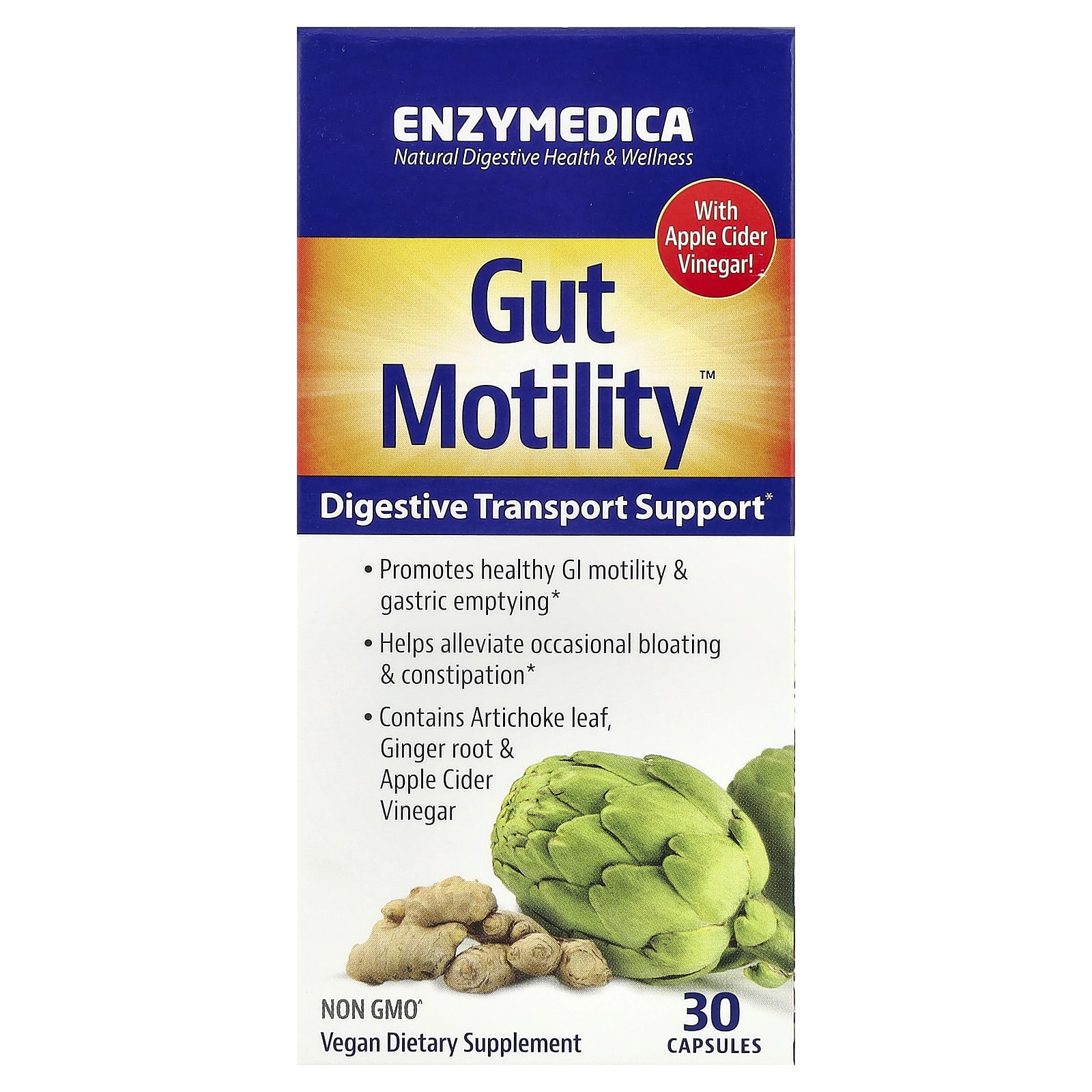 Enzymedica Gut Motility, Digestive Transport Support – 30 gélules — Tunisie