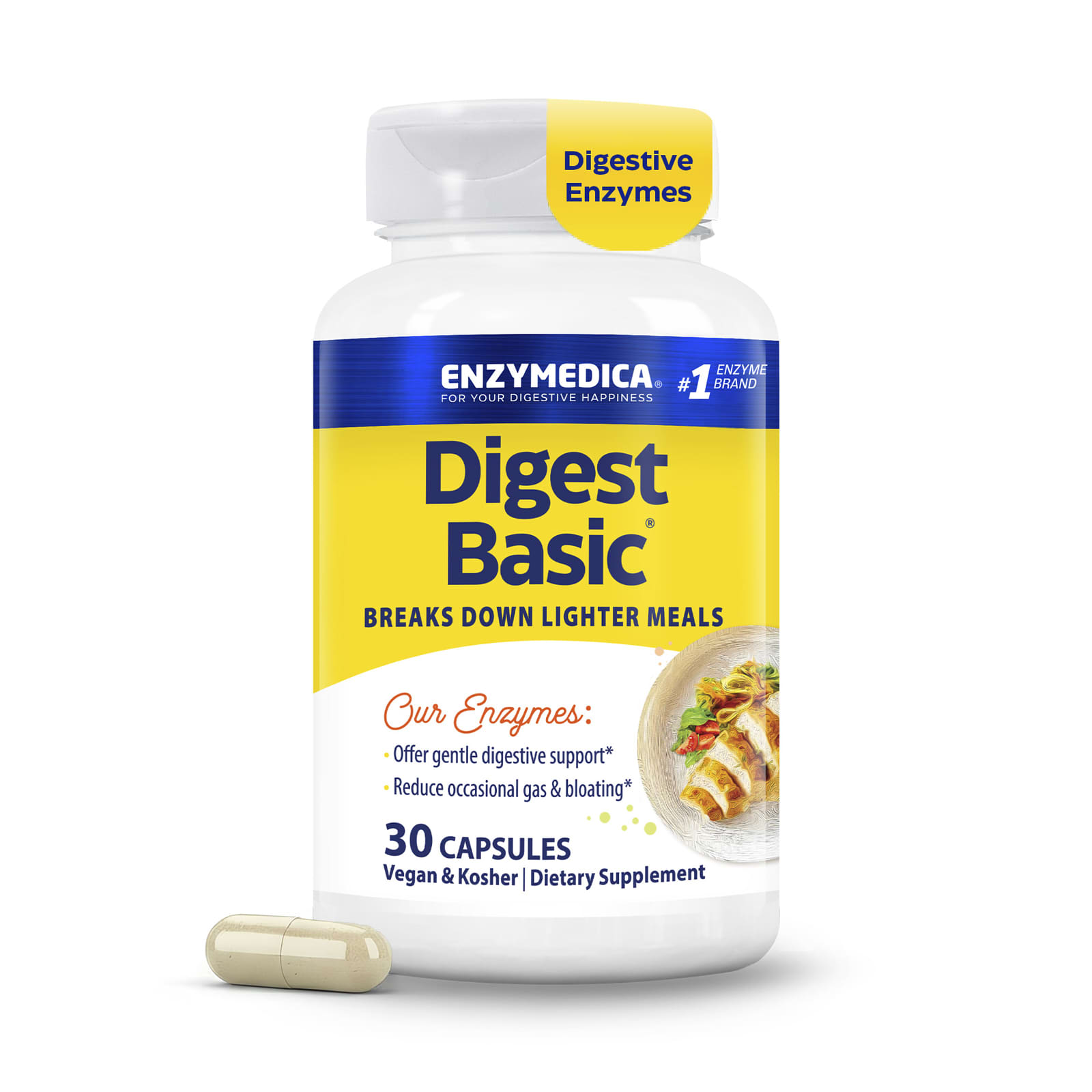 Enzymedica Digest Basic – 30 gélules — étiquette 1