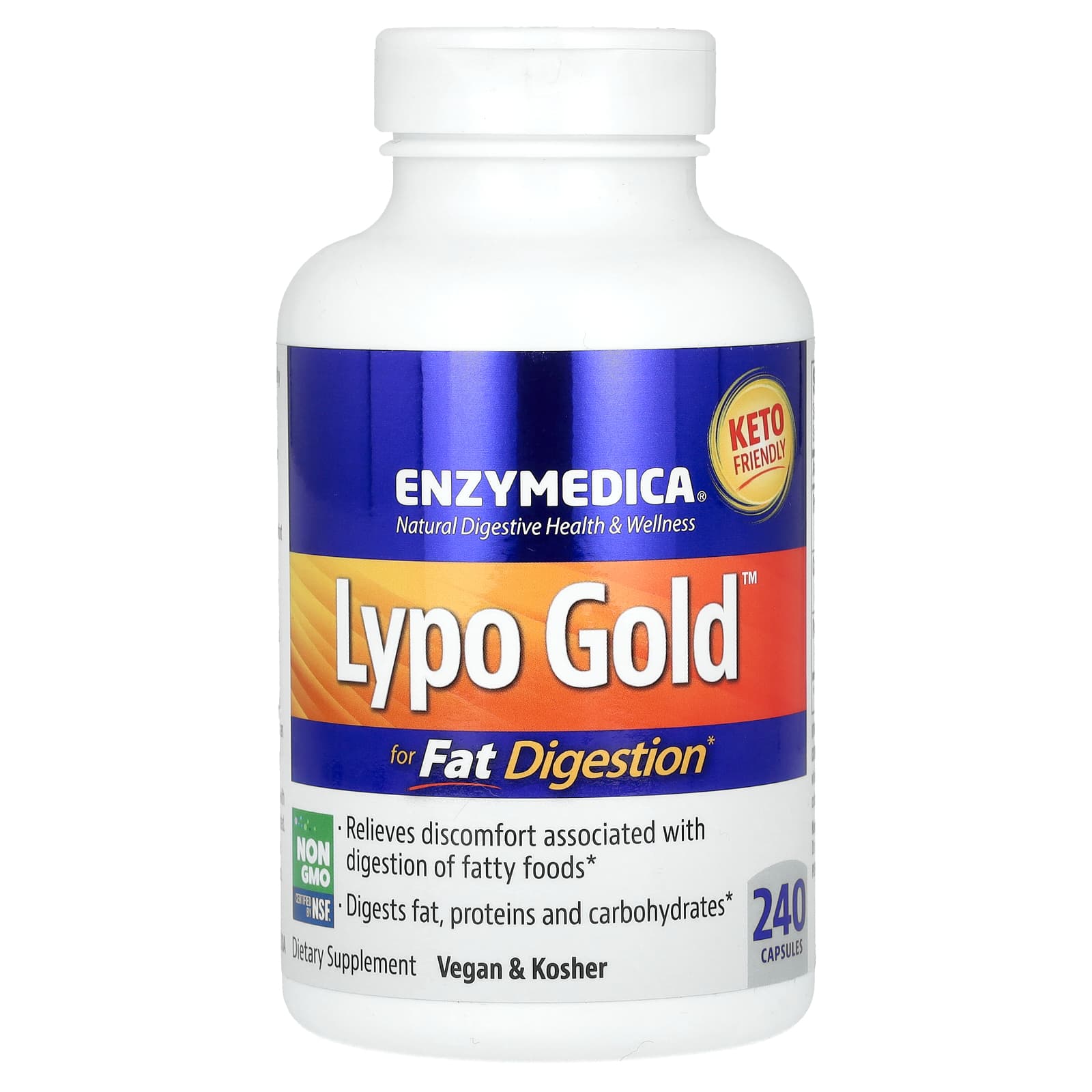 Enzymedica Lypo Gold, For Fat Digestion – 240 gélules — Tunisie