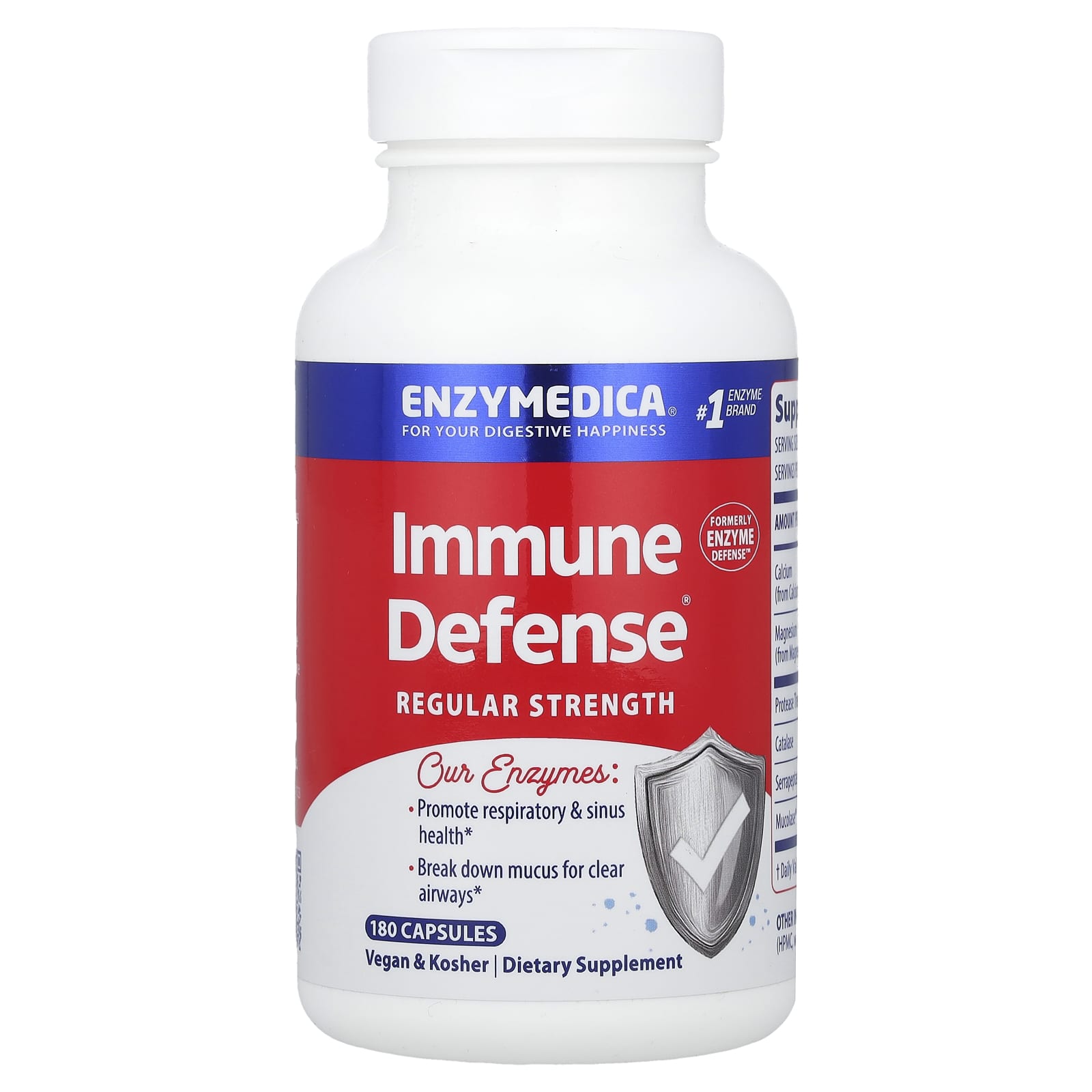 Enzymedica Immune Defense, Regular Strength – 180 gélules — Tunisie