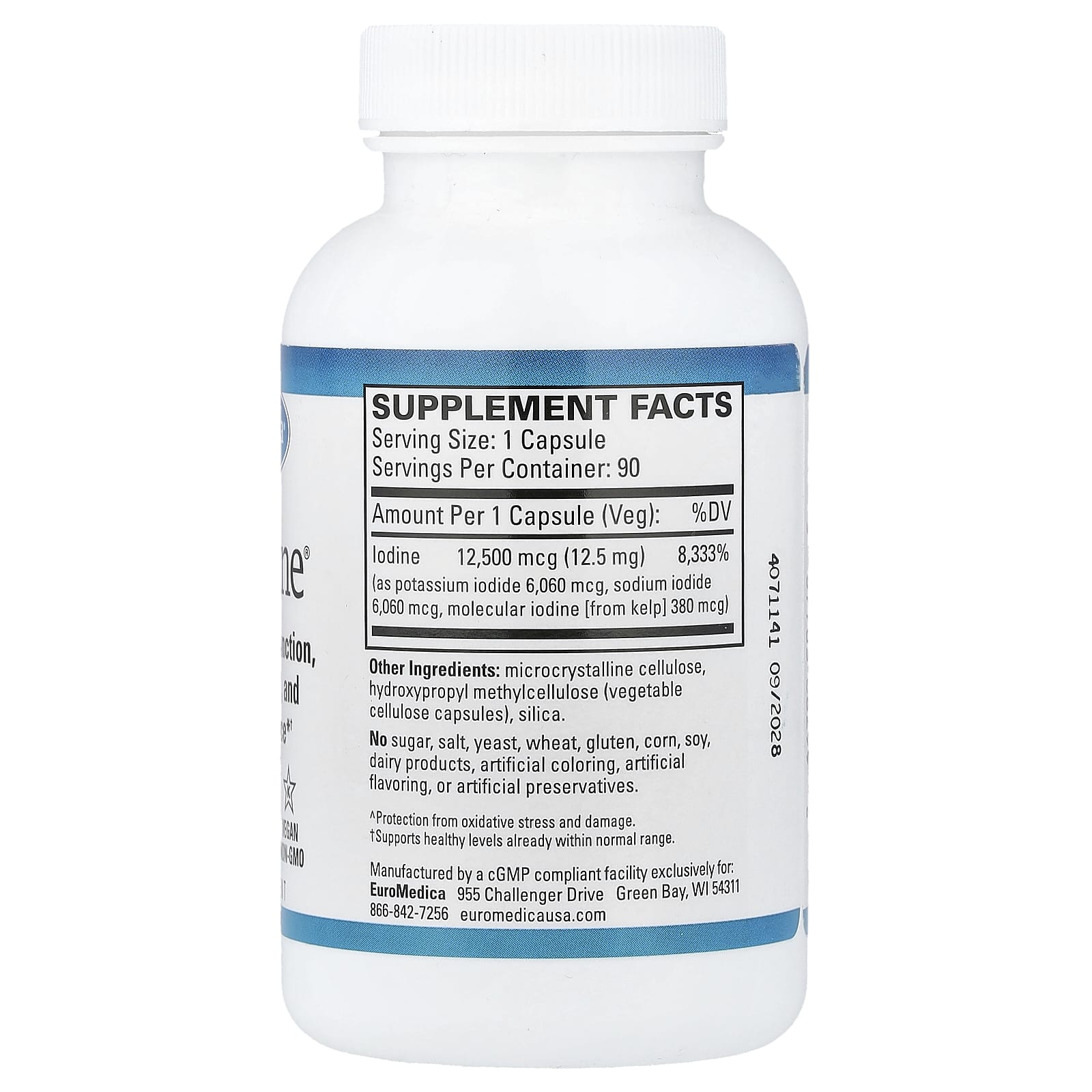 EuroMedica Tri-Iodine – 90 gélules — photo 2 sur 2