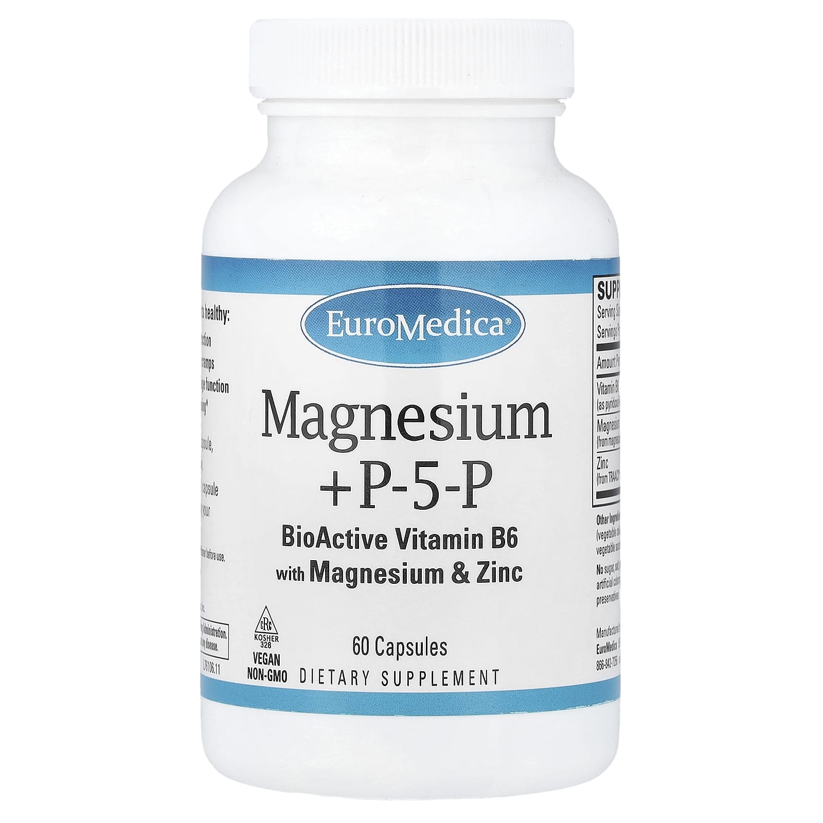 EuroMedica Magnesium + P5P – 60 gélules — Tunisie