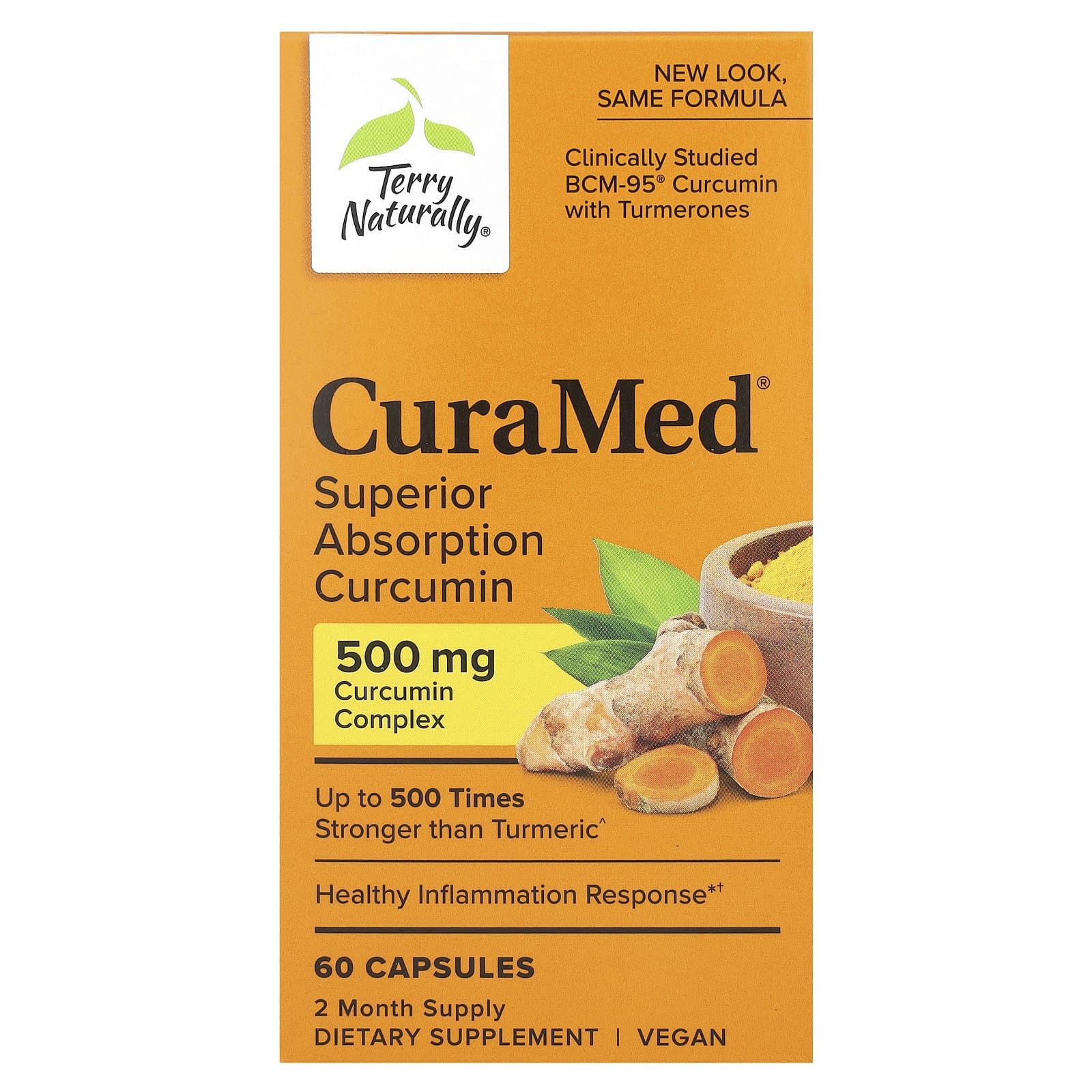 Terry Naturally CuraMed, Superior Absorption Curcumin – 60 gélules — Tunisie
