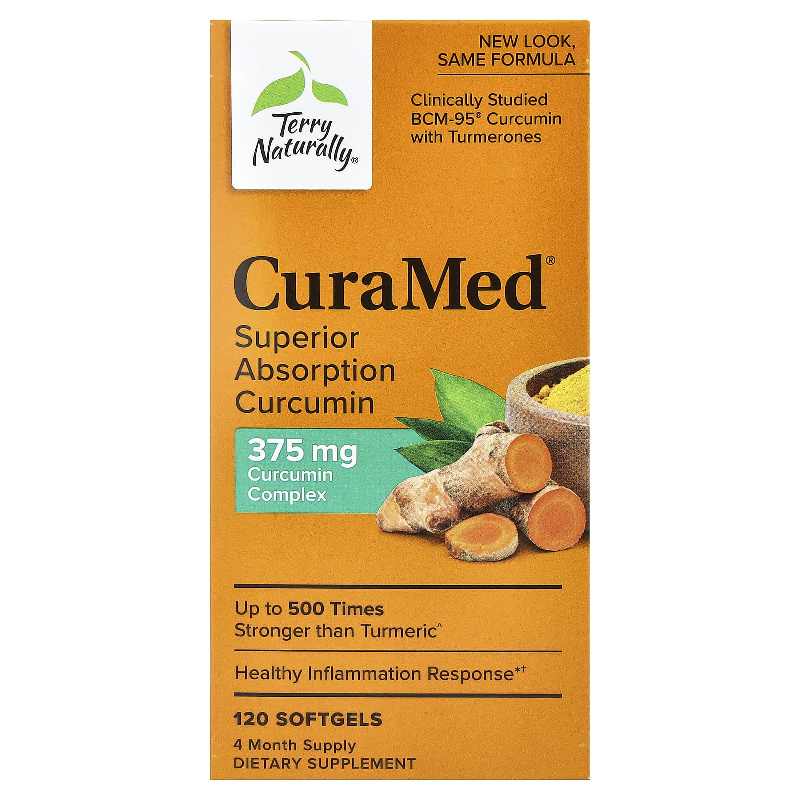 Terry Naturally CuraMed, Superior Absorption Curcumin – 120 capsules molles — Tunisie