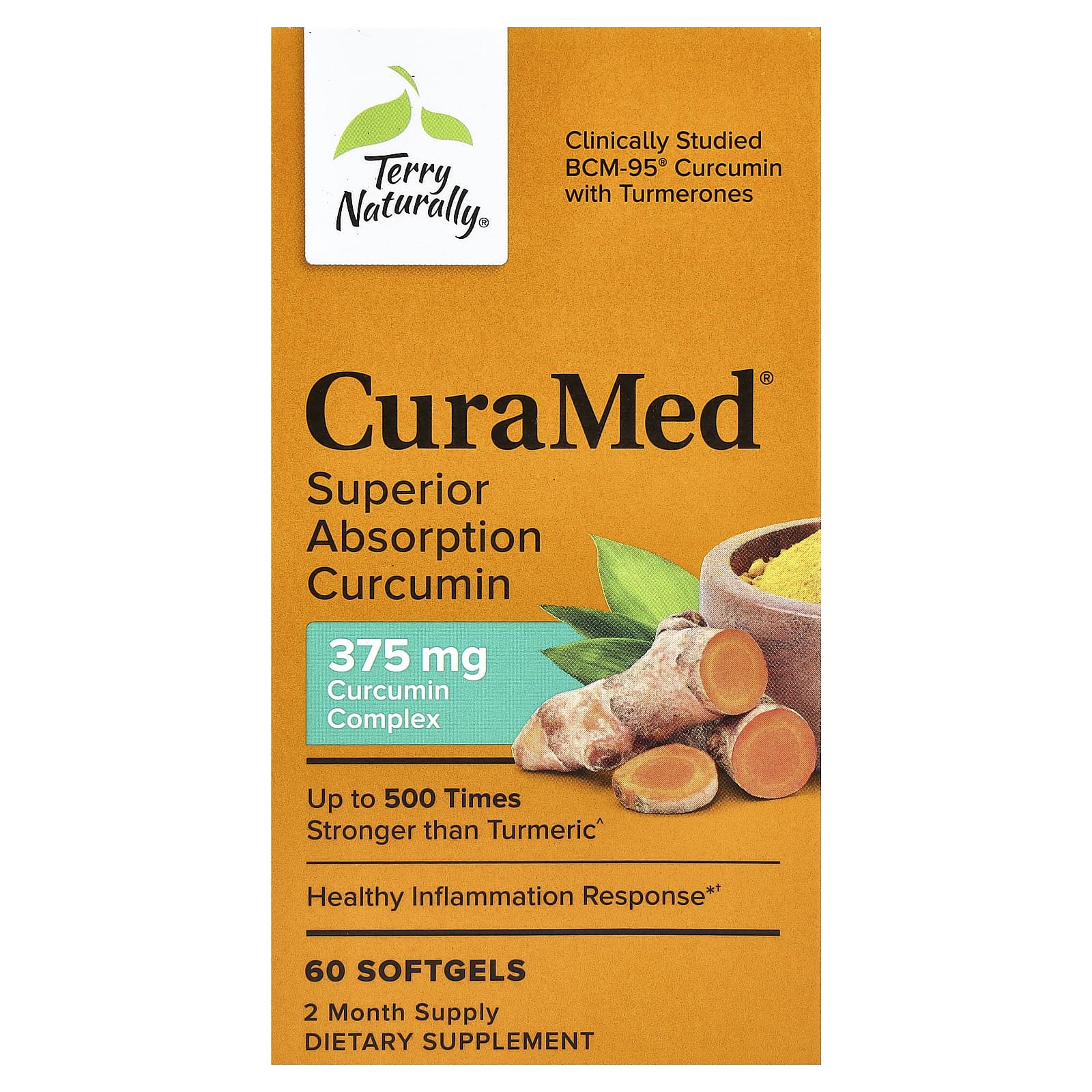 Terry Naturally CuraMed, Superior Absorption Curcumin – 60 capsules molles — Tunisie