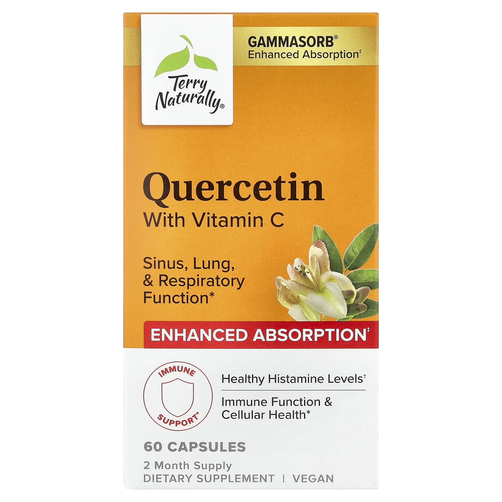 Terry Naturally Quercetin with Vitamin C – 60 gélules — Tunisie