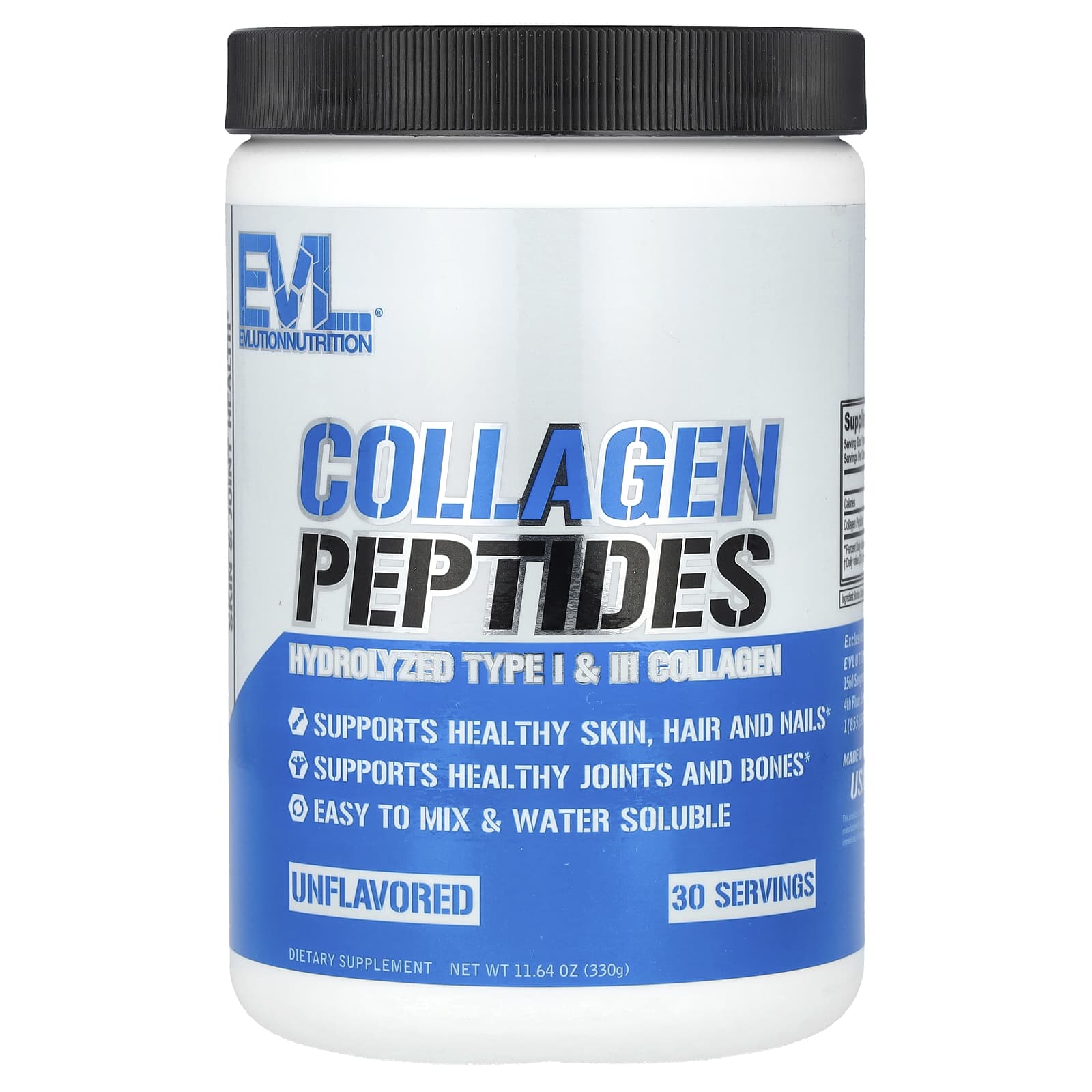 EVLution Nutrition Collagen Peptides – Sans arôme – 330 g — Tunisie